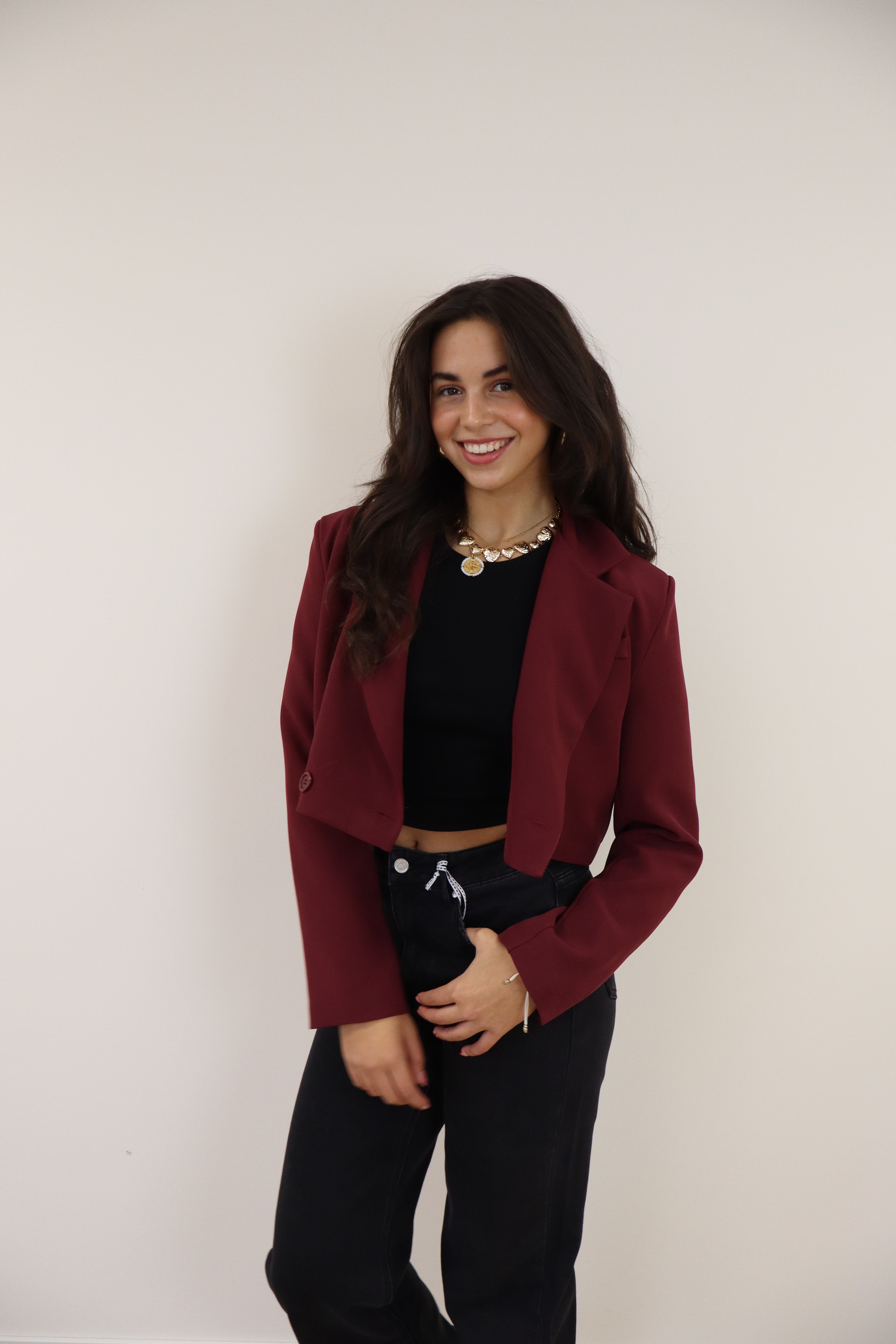 Cropped Blazer Loua Bordeaux