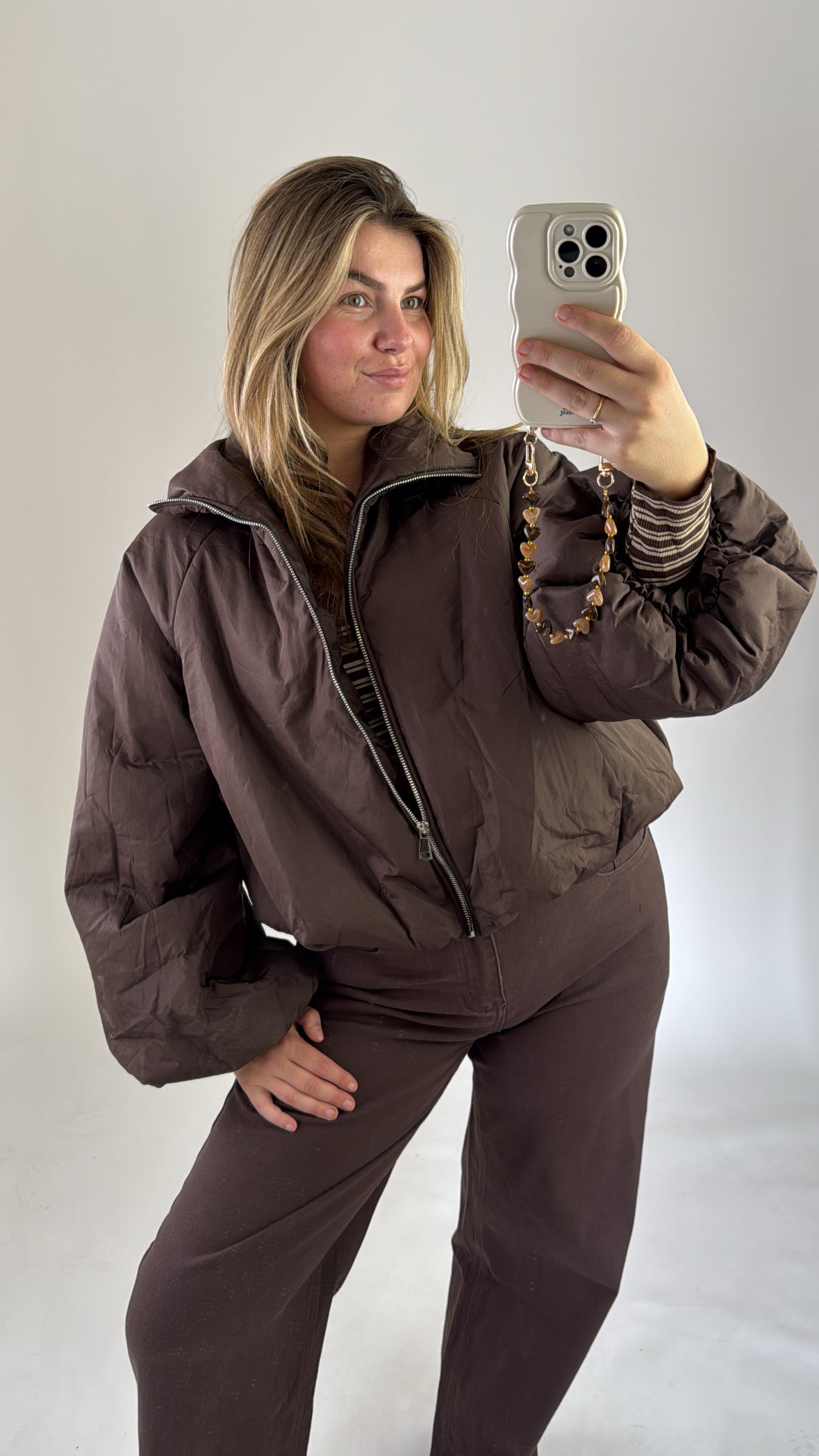 Mariska Puffer Jacket Brown