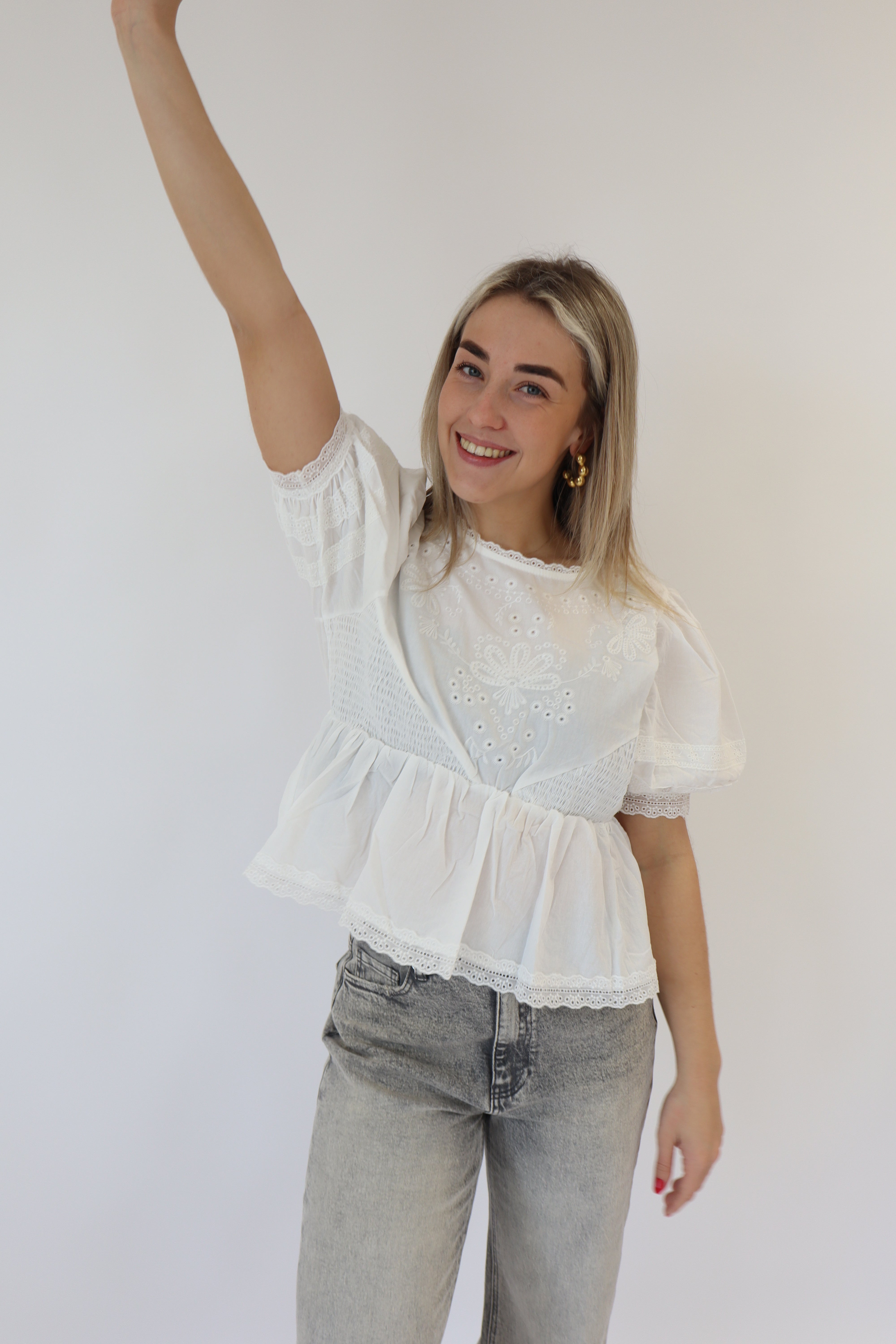 Jazlynn Blouse White