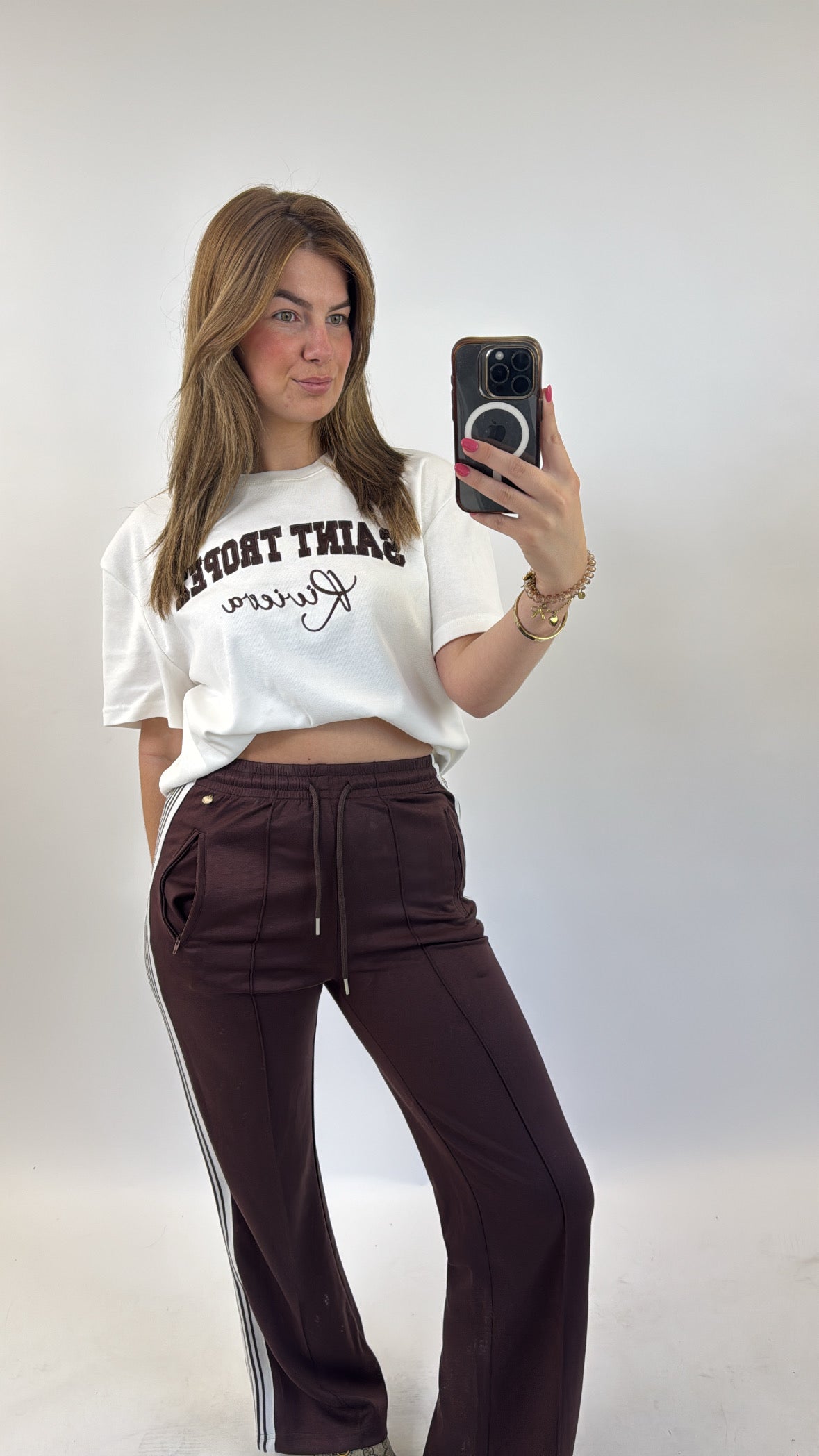 Bo Striped Pants Brown