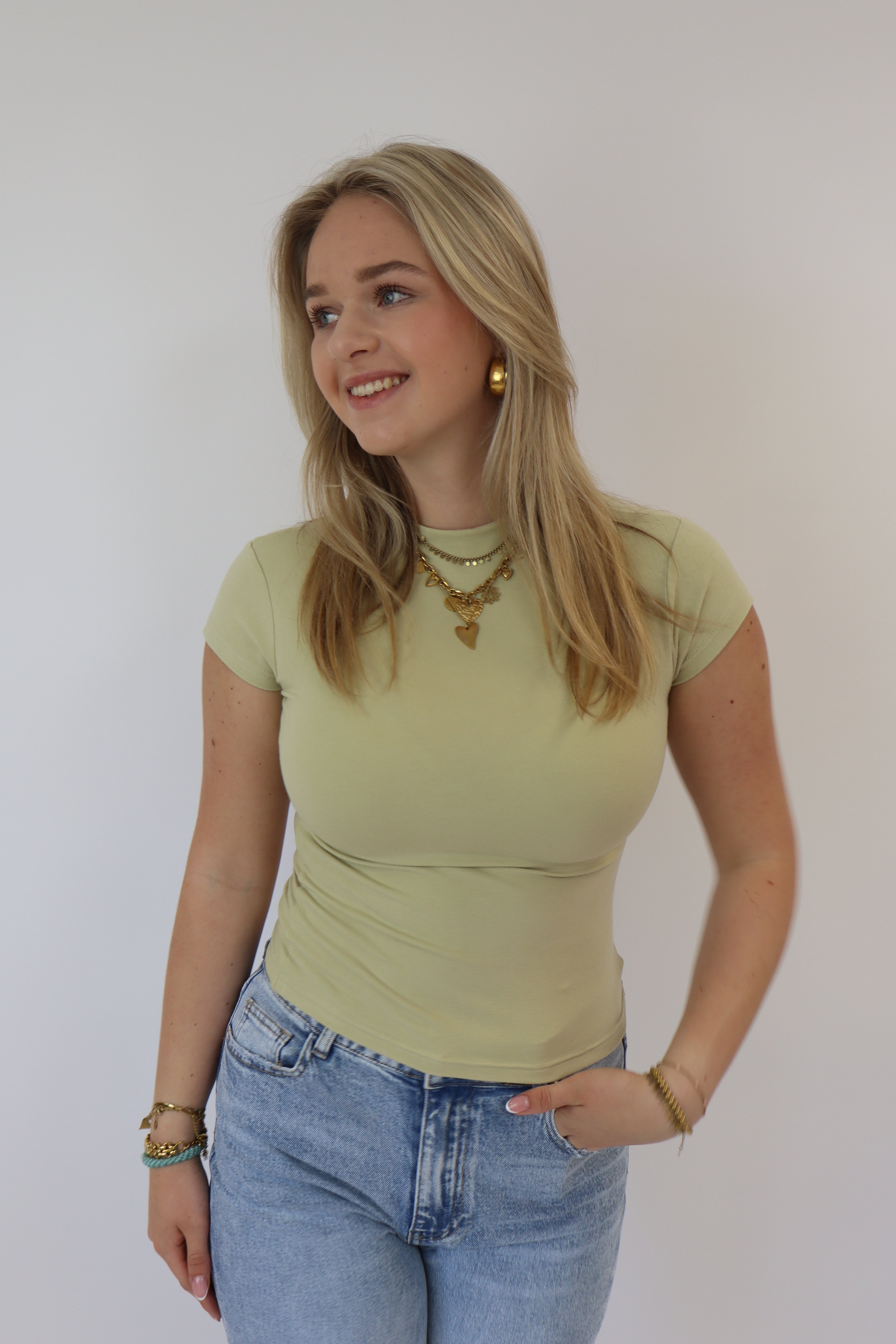 Luna Basic Top | Olive