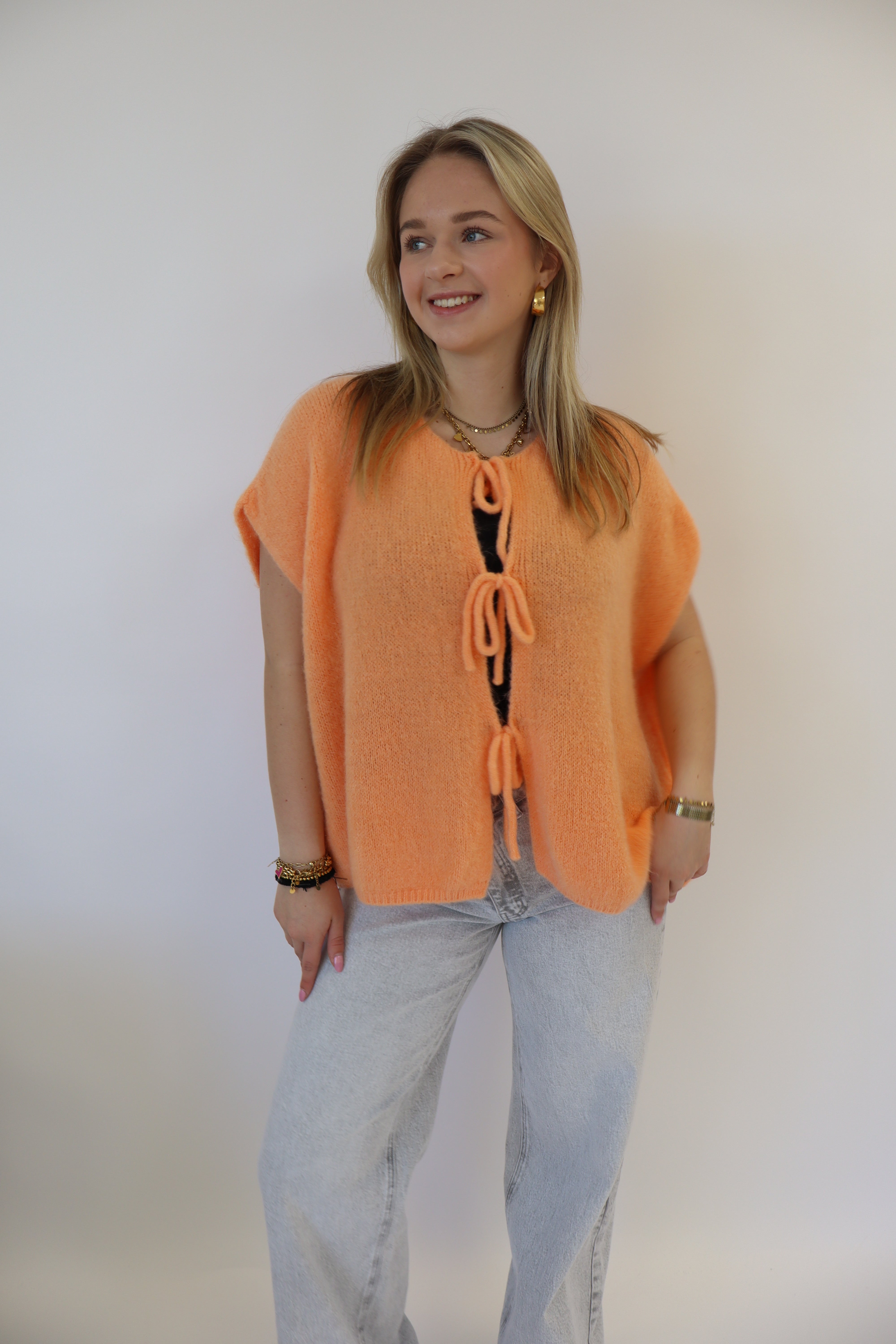 Jodie Bow Top Orange