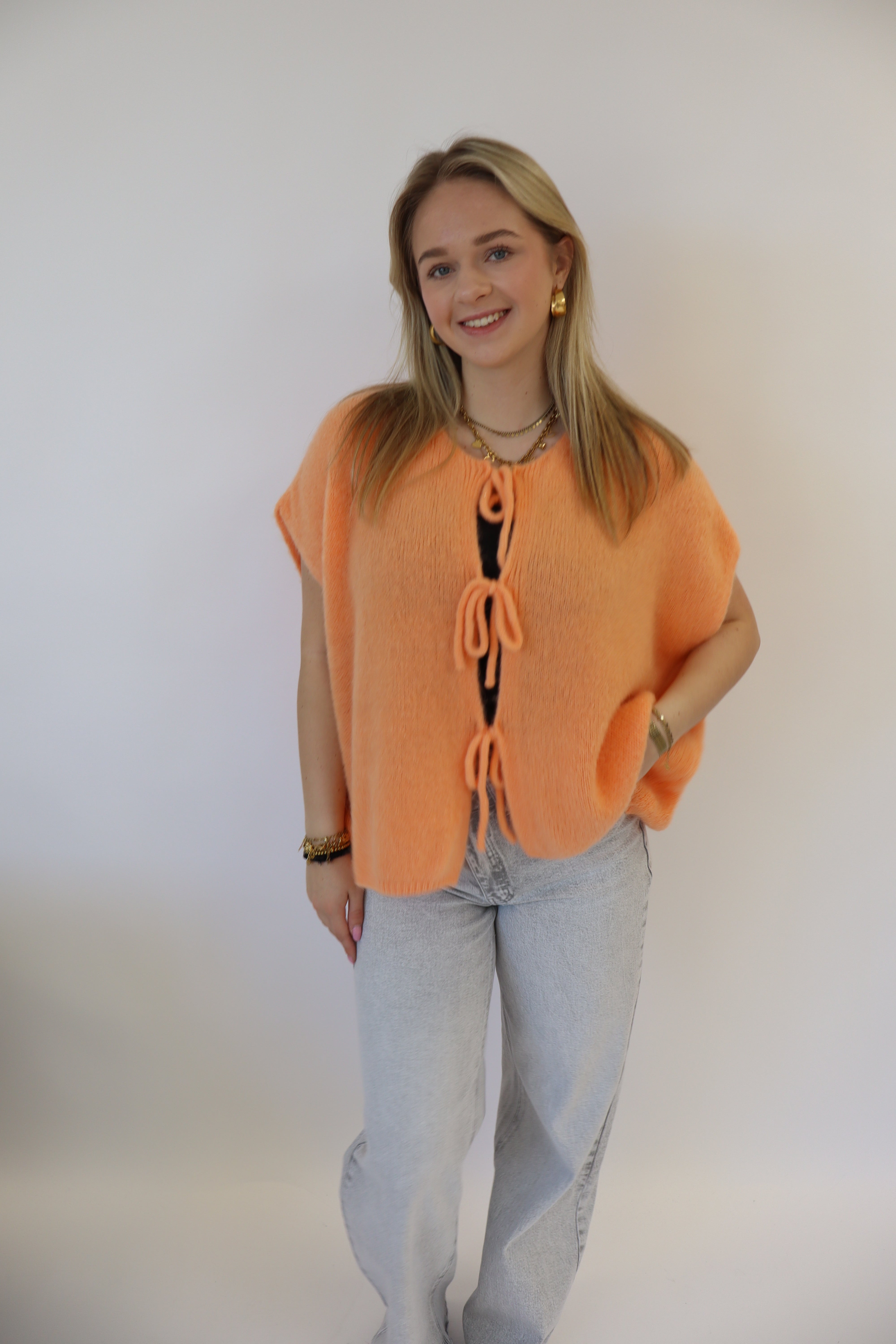 Jodie Bow Top Orange