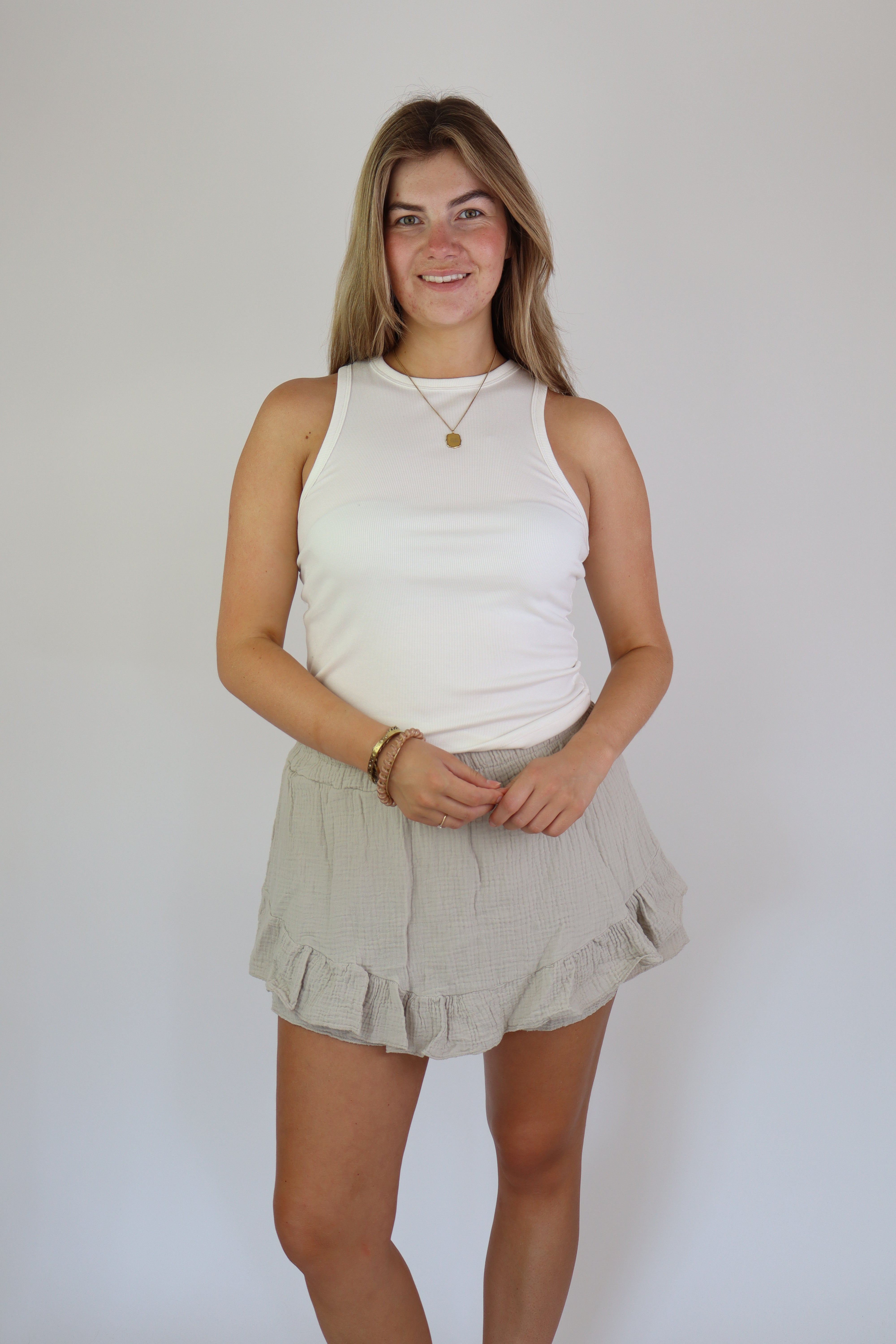 Lilly Katoenen Skort Beige