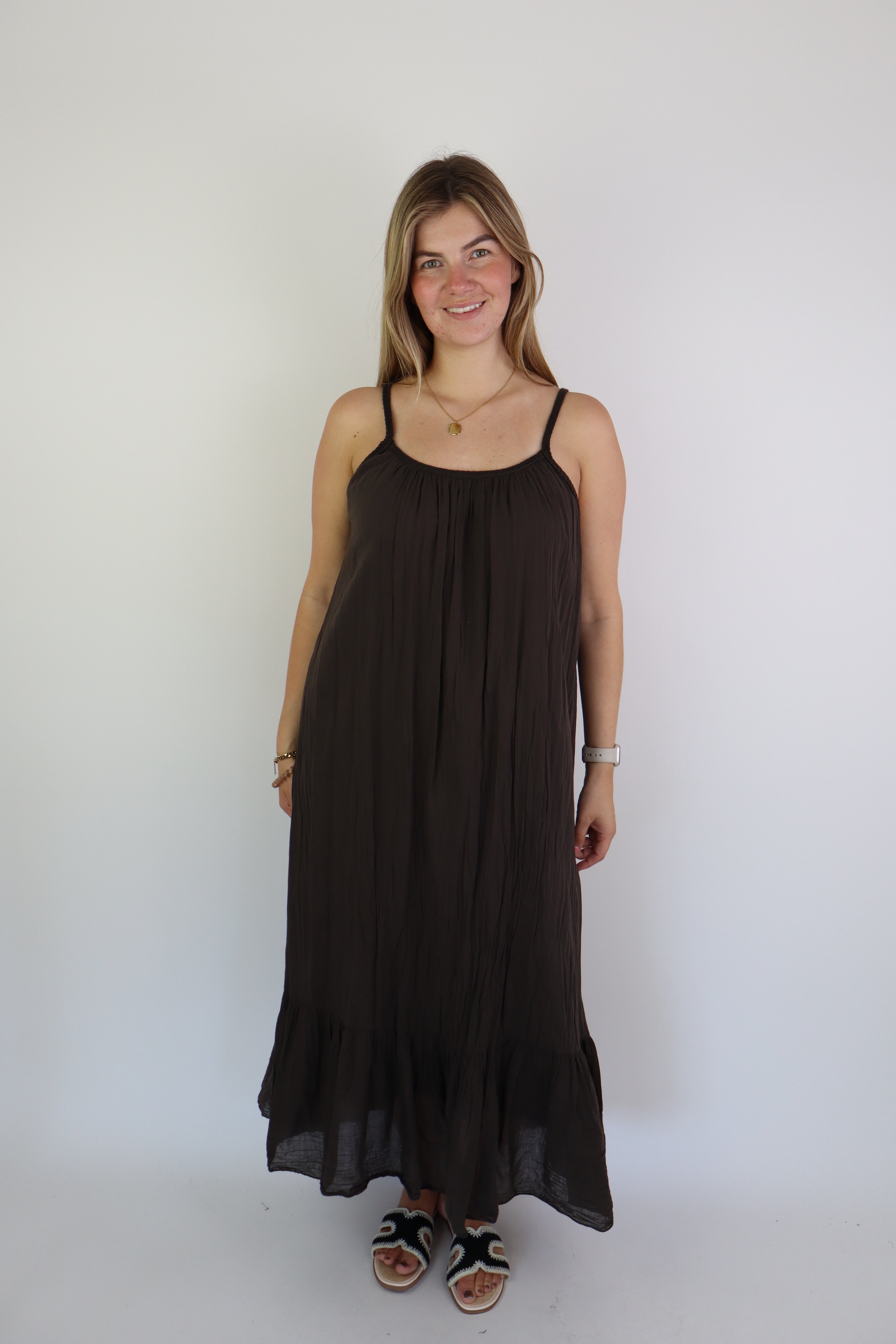 Charon Maxi Dress Brown