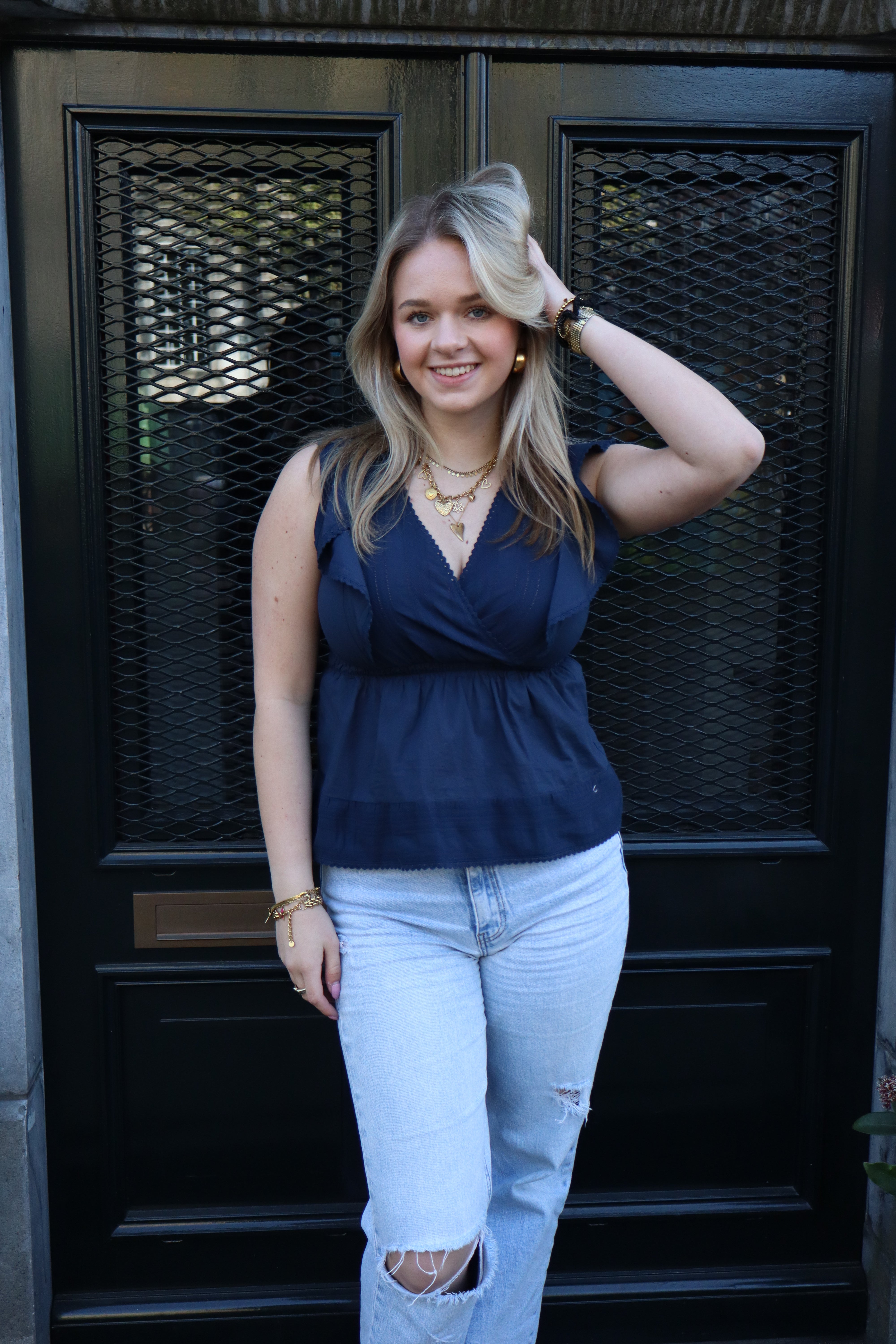 Leah Top Navy