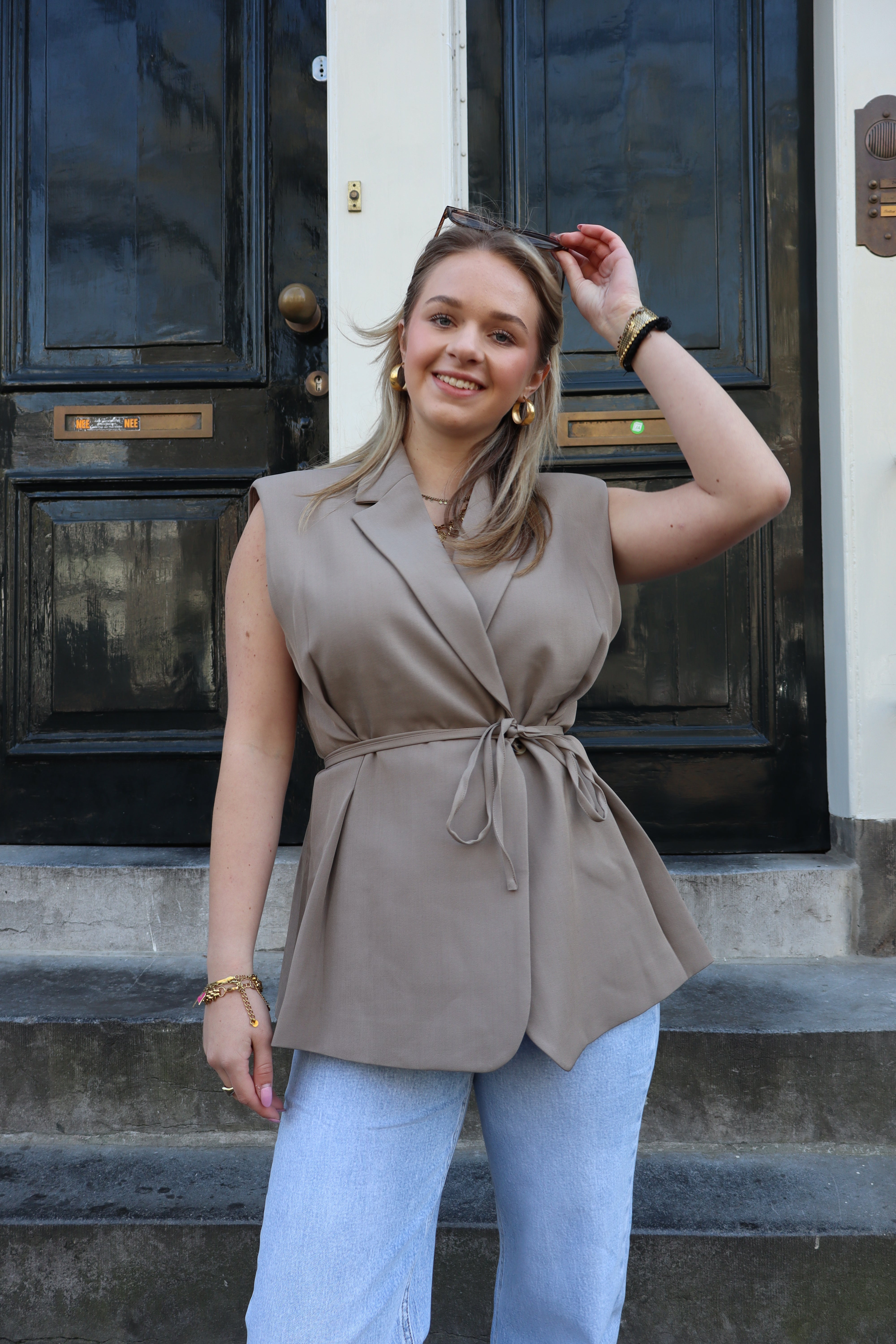 Evy Gilet Taupe | 24749