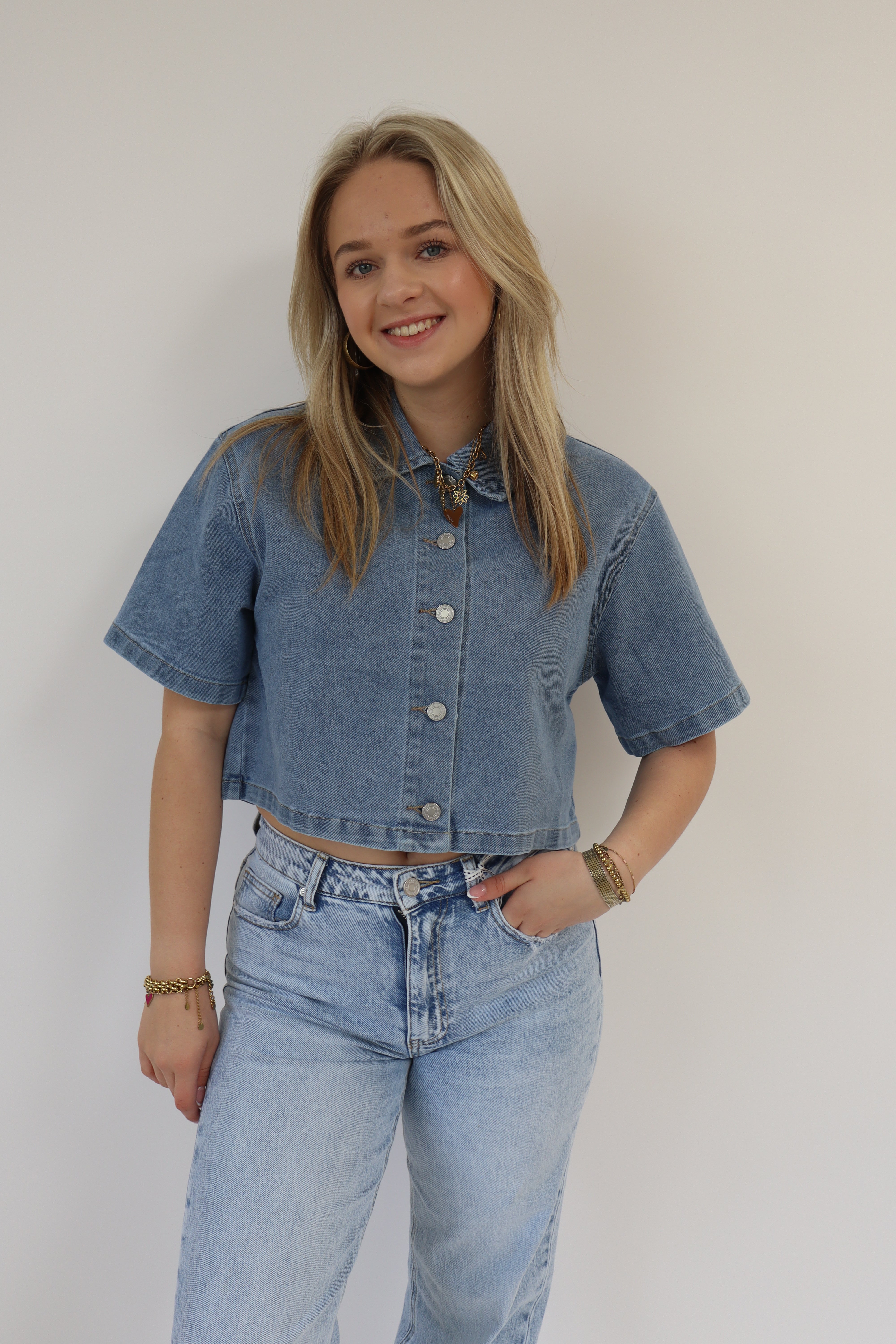 Chloe Denim Top Blue