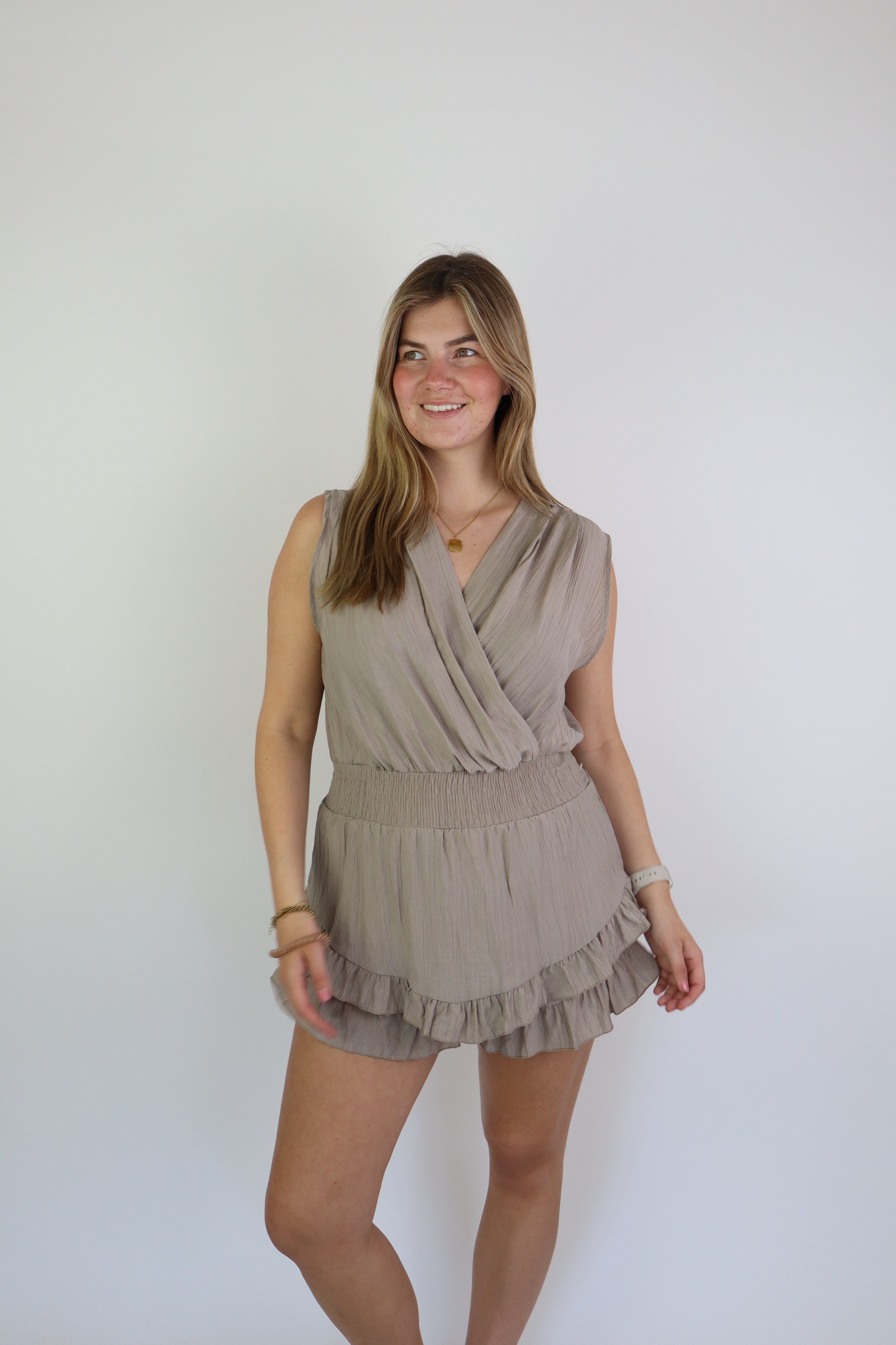 Indra Playsuit Taupe