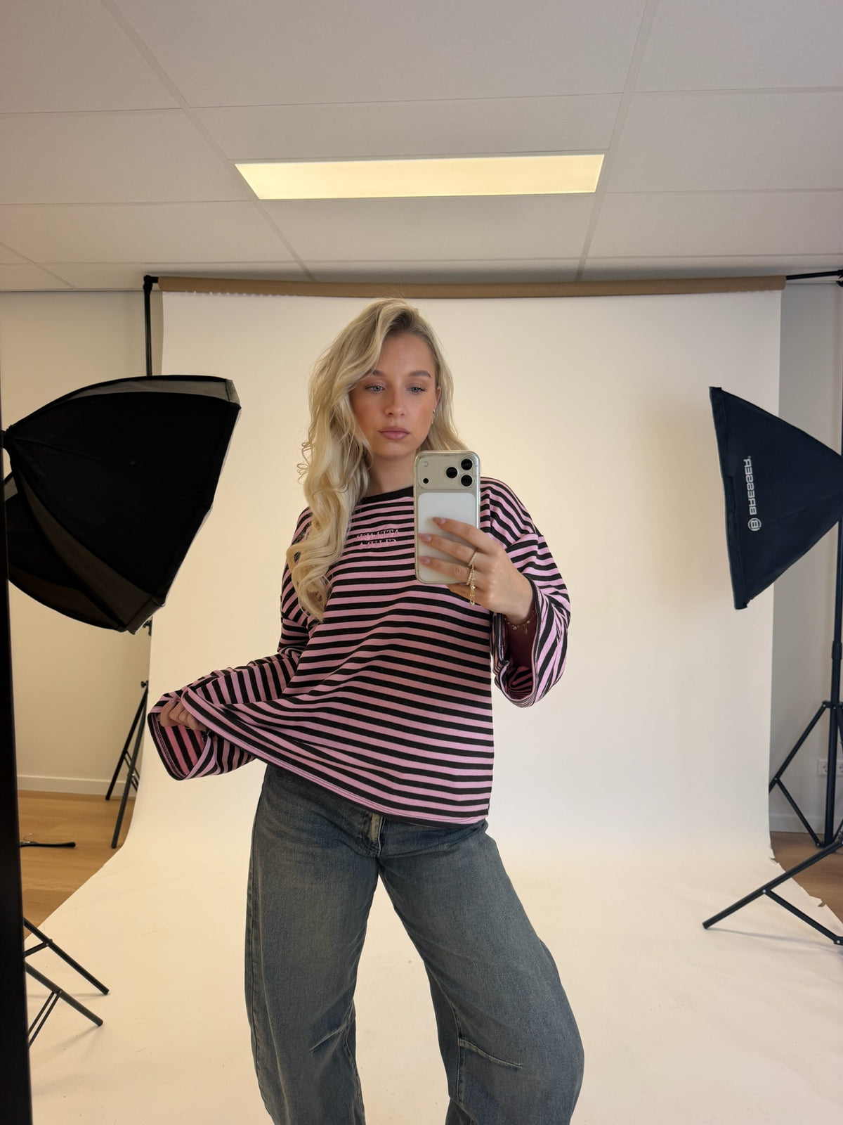 Atelier Club Longsleeve Bruin/Roze