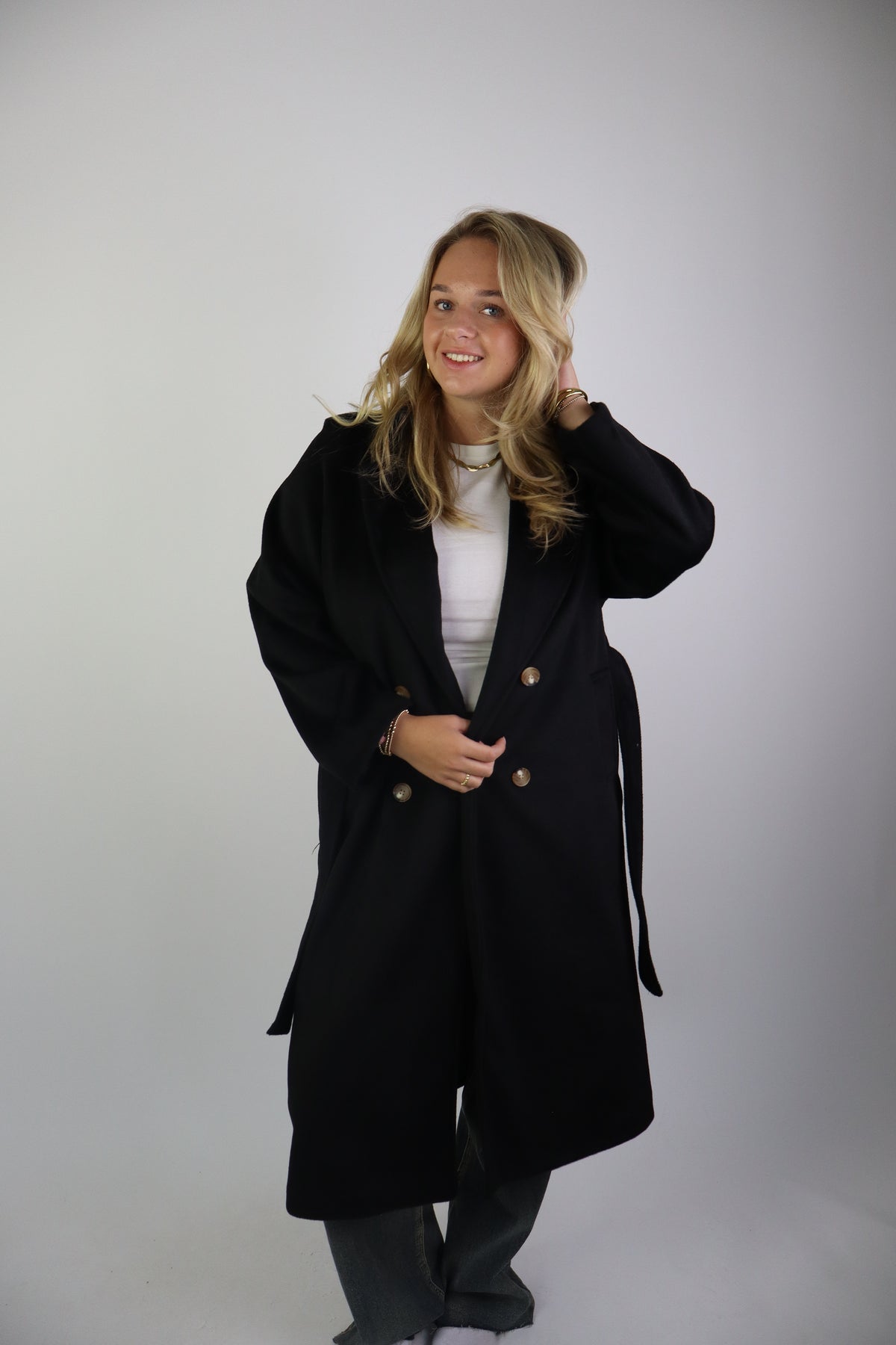 Nina Trench Coat Zwart