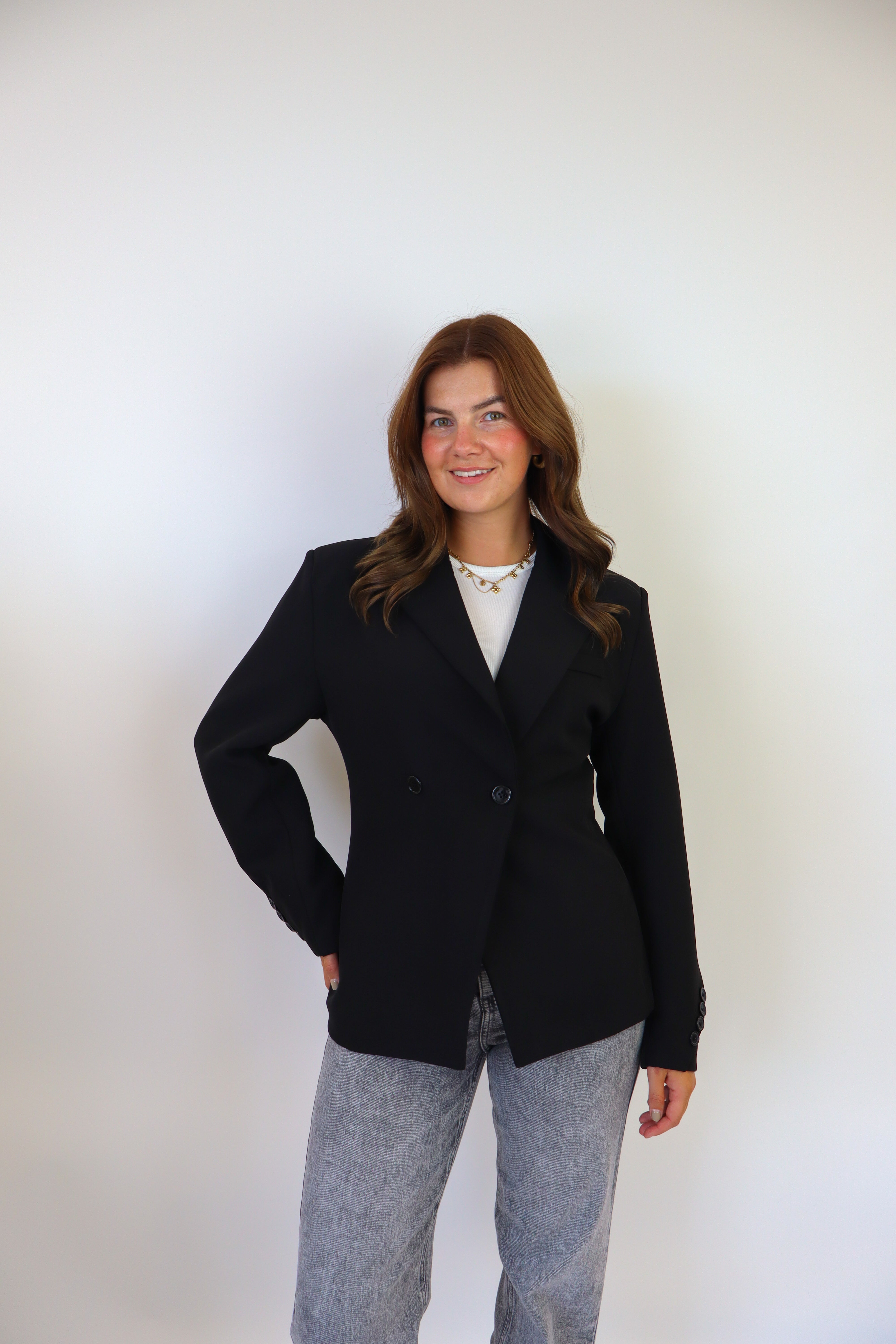 Aliye Getailleerde Blazer - Black