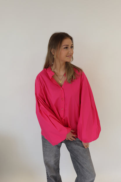 Dani Blouse Lange Mouw Fuchsia