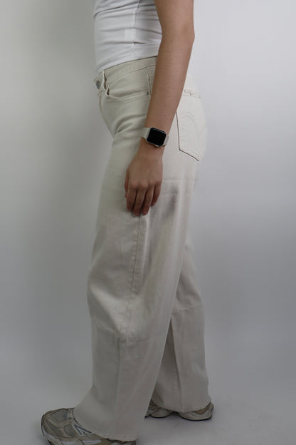 Cindy Balloon Jeans Beige W3717-K