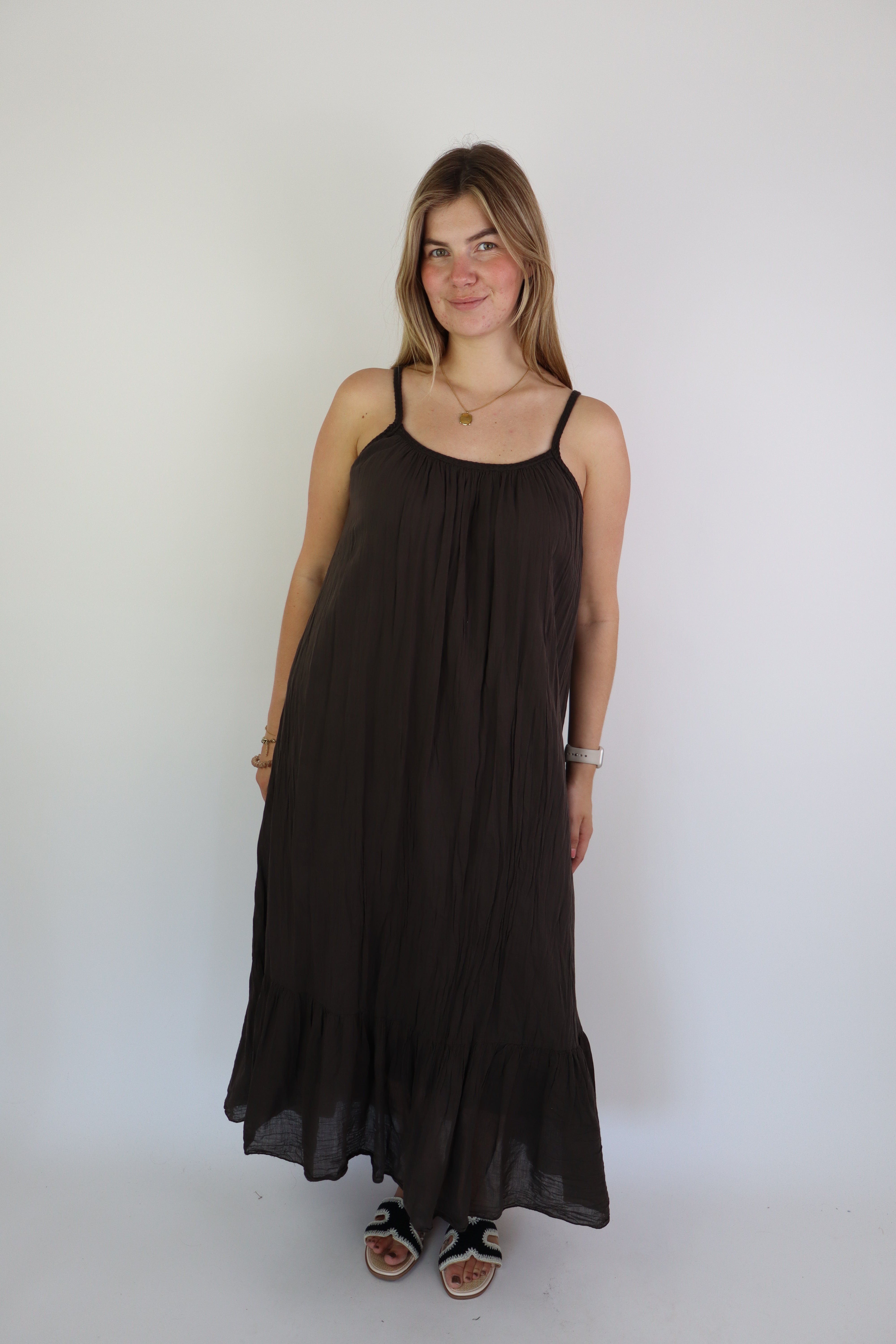 Charon Maxi Dress Brown