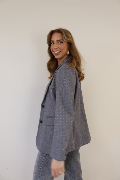 Glitter Blazer Muna Light Grey