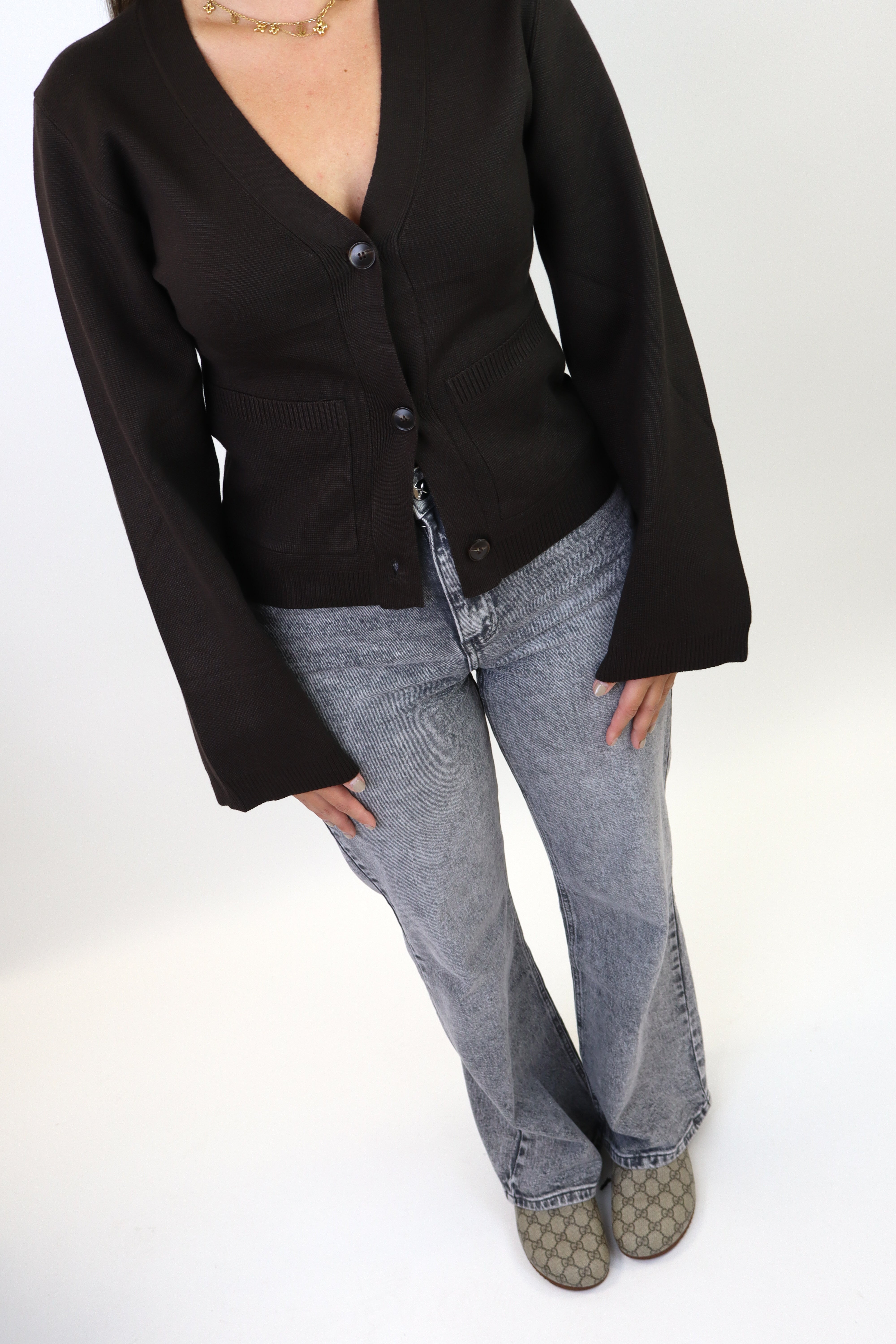 Suzie Cardigan Dark Brown