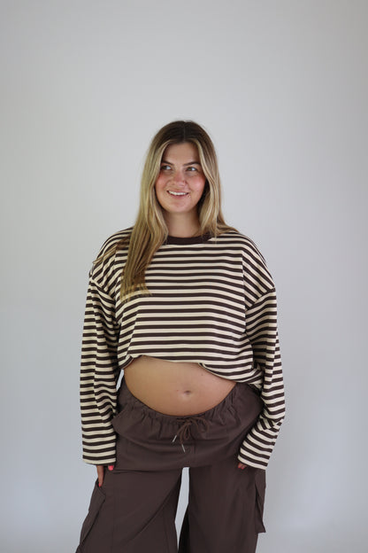 Ambika Striped Sweater Brown/Beige