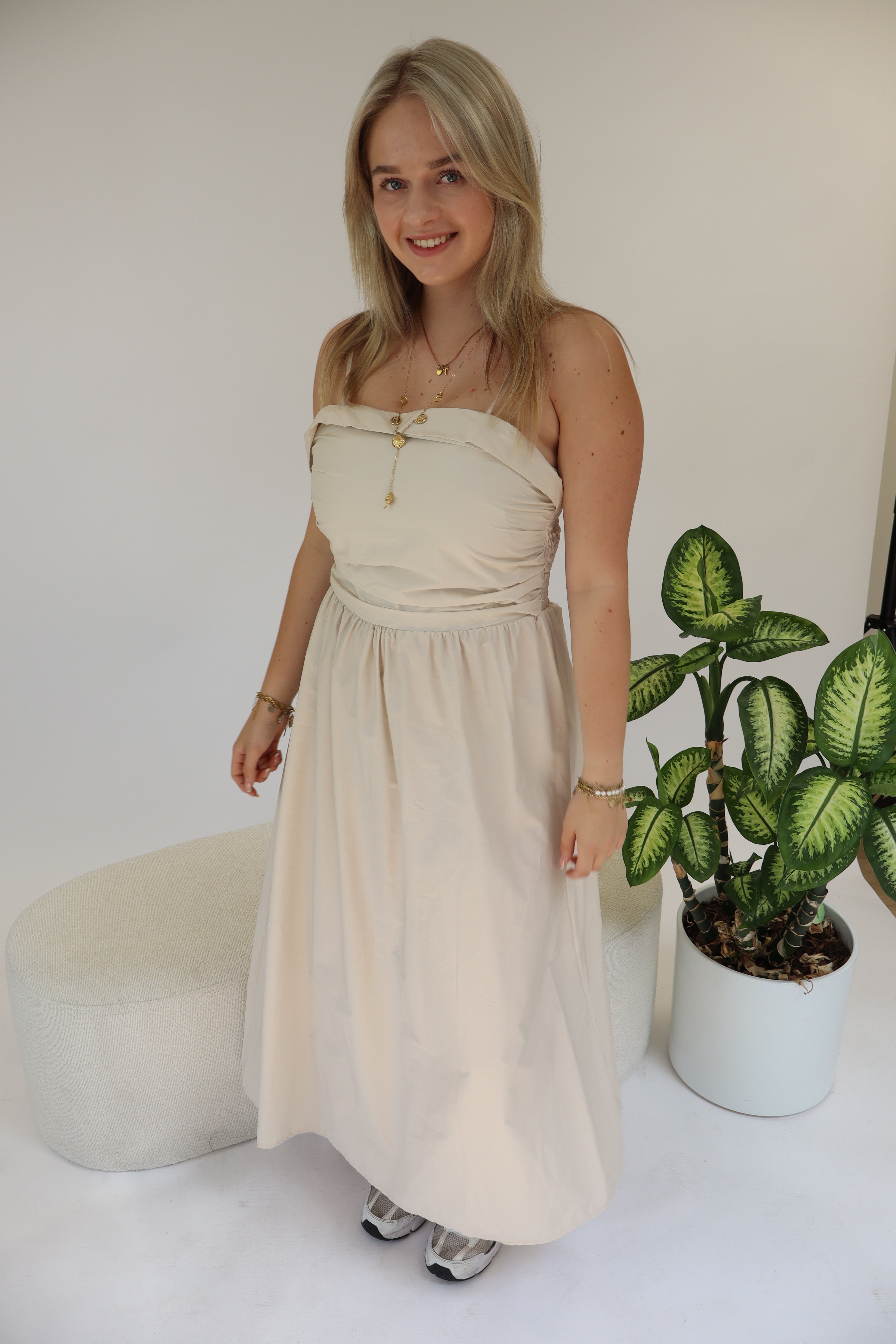 Belle Maxi Dress Beige