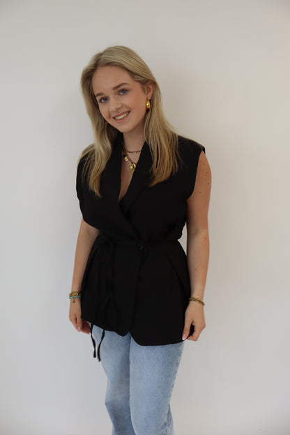 Evy Gilet Zwart | 24749