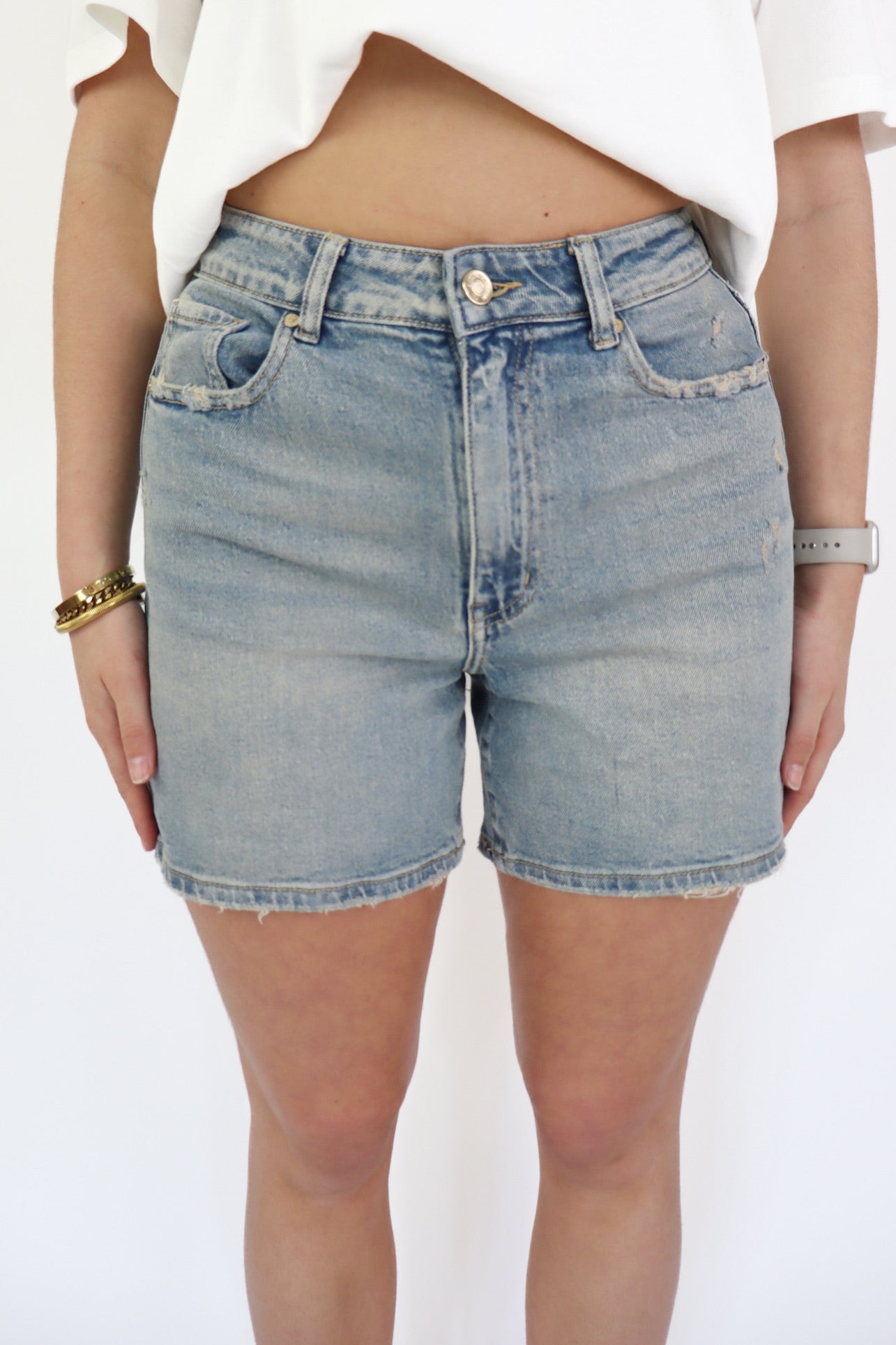 NOOR DENIM SHORTS VINTAGE BLUE W3913