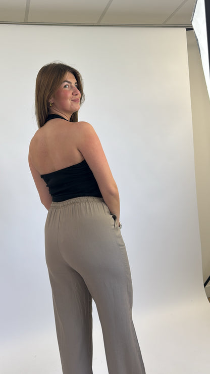 Liza Halter Top Zwart