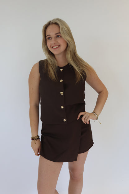 Shirley Skort Bruin