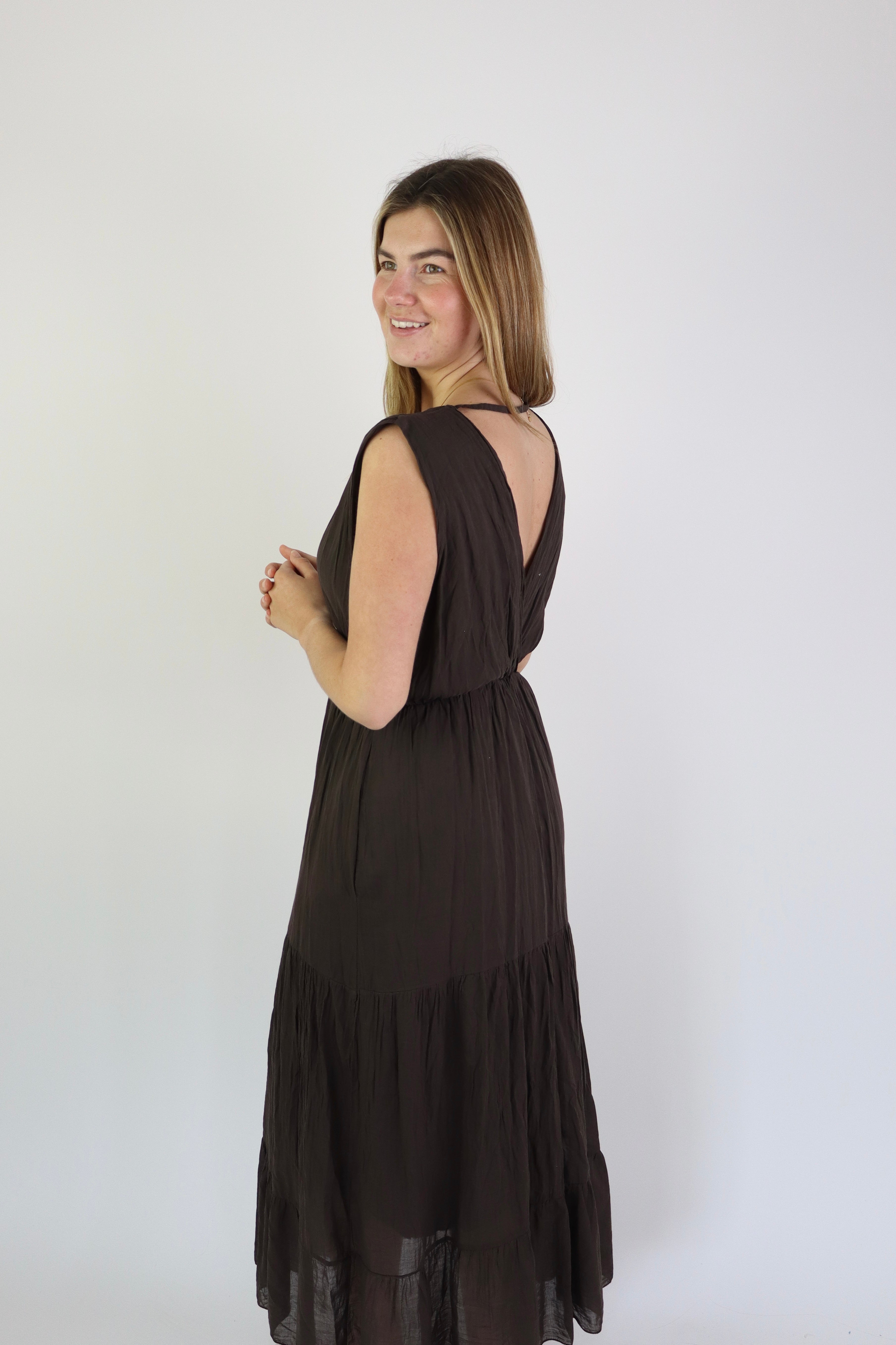 Meave Maxi Dress Brown