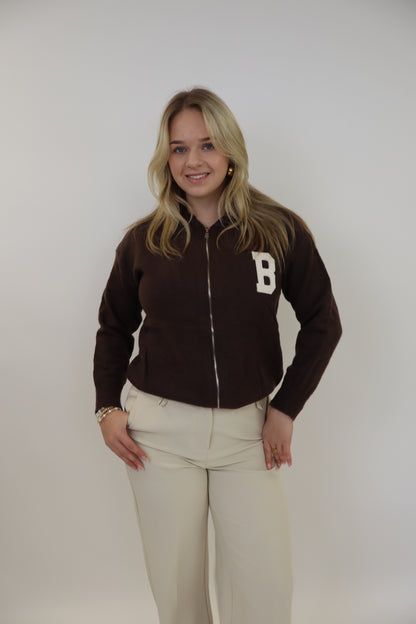 Brooklyn Zip Vest Brown