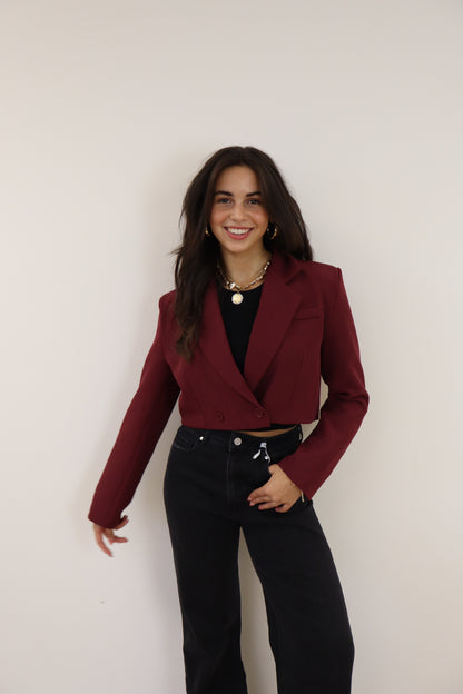 Cropped Blazer Loua Bordeaux
