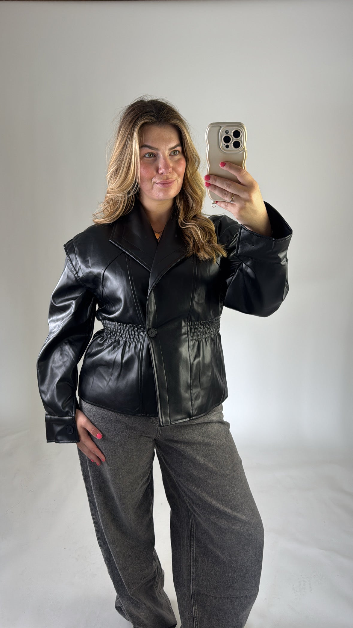 Roos Leather Jacket Black