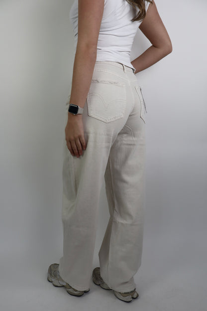 Cindy Balloon Jeans Beige W3717-K