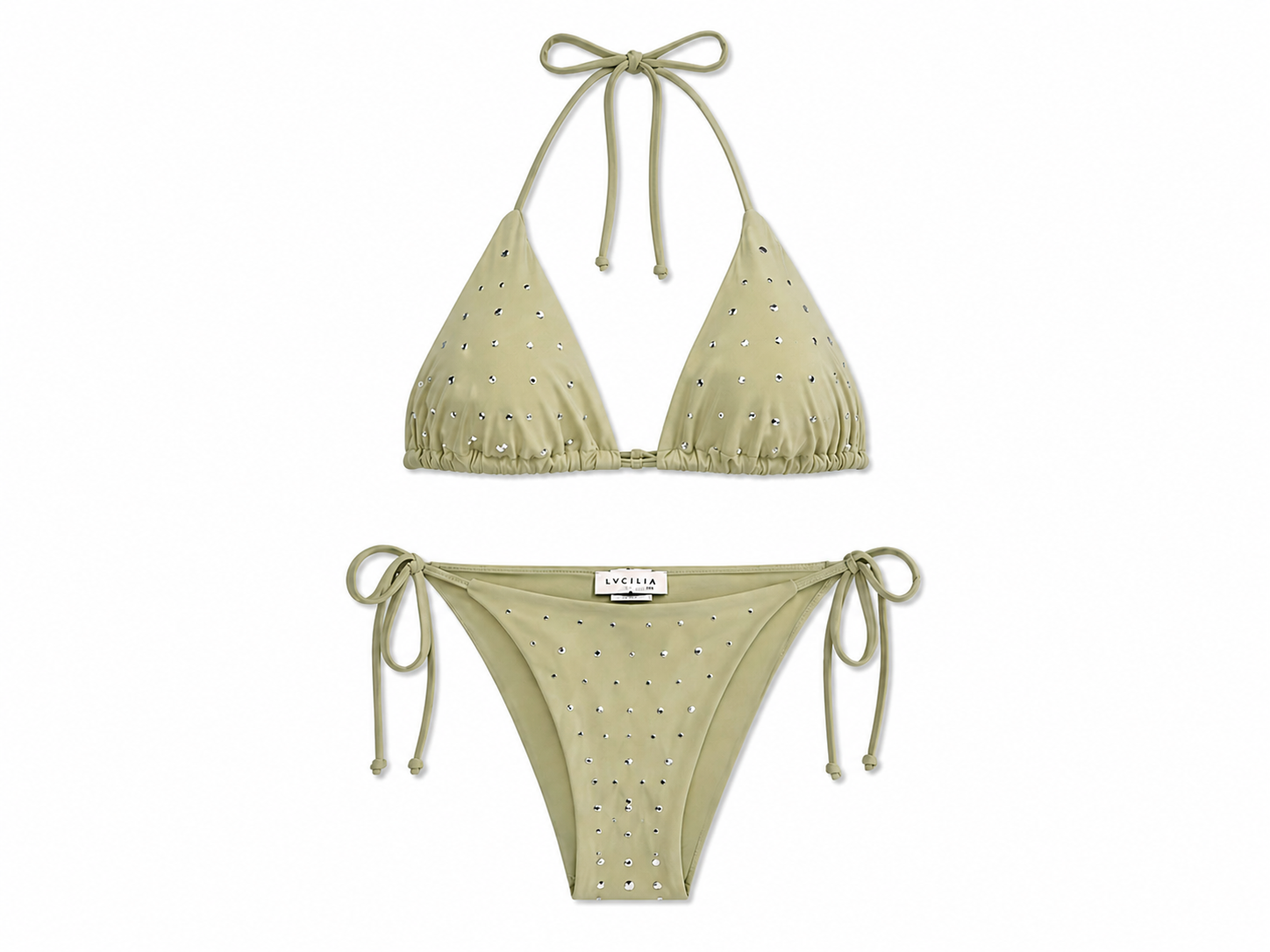 Studs Bikini Set Olive
