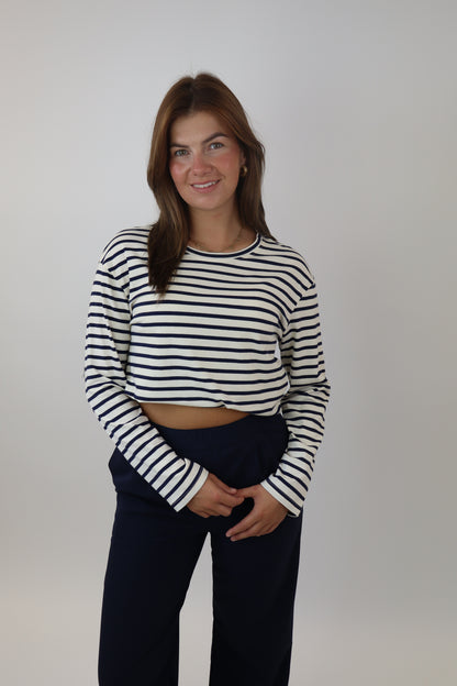 Isis Long Sleeve Top | Navy