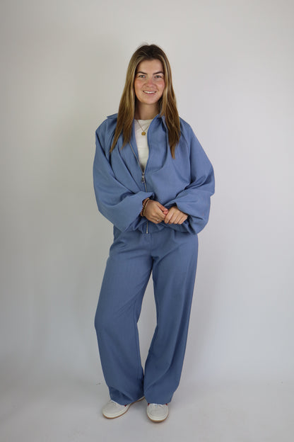 Jorien Two Piece Set Denim Blue