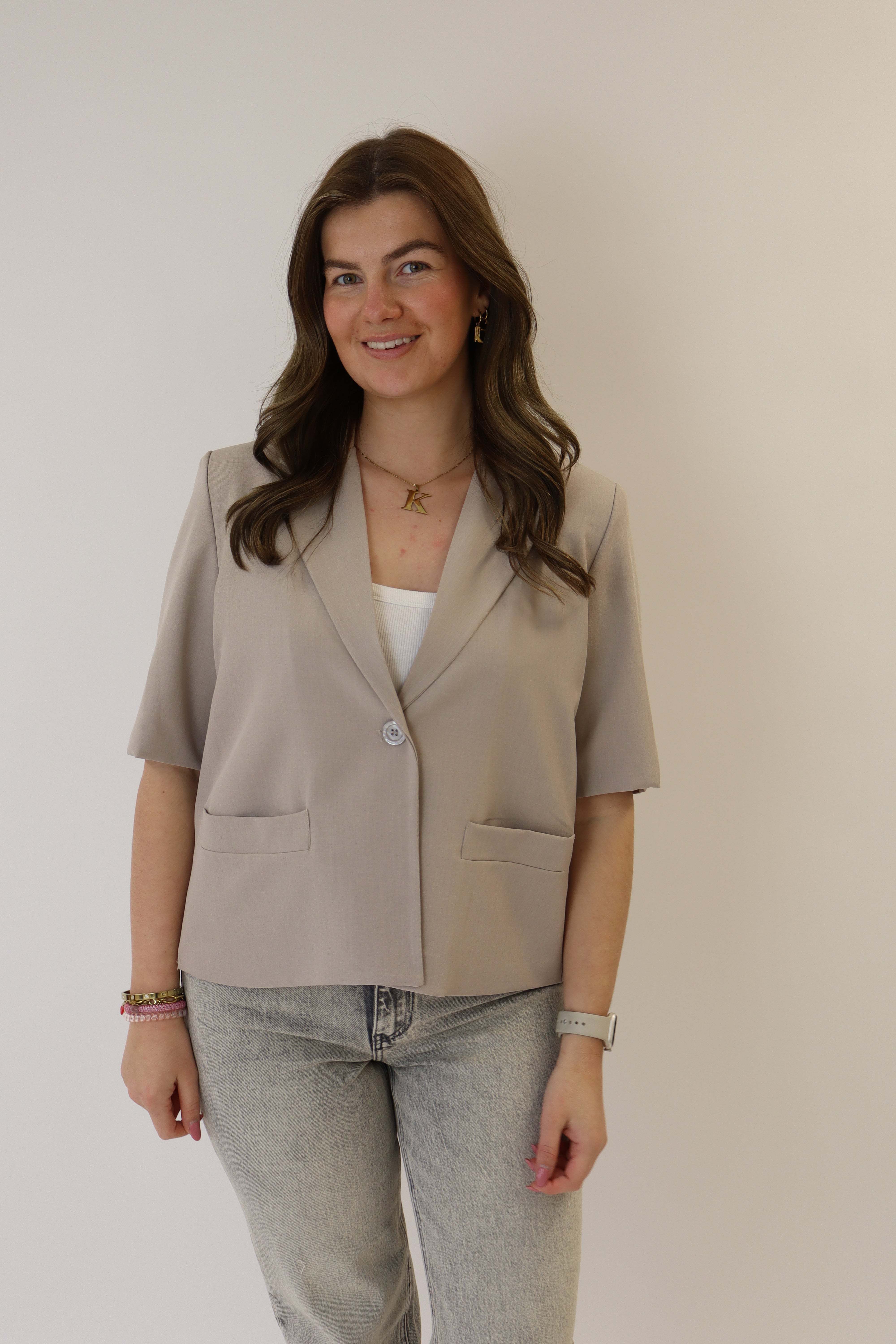 Niene Split Blazer Taupe