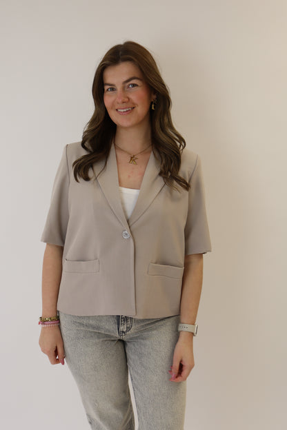 Niene Split Blazer Taupe