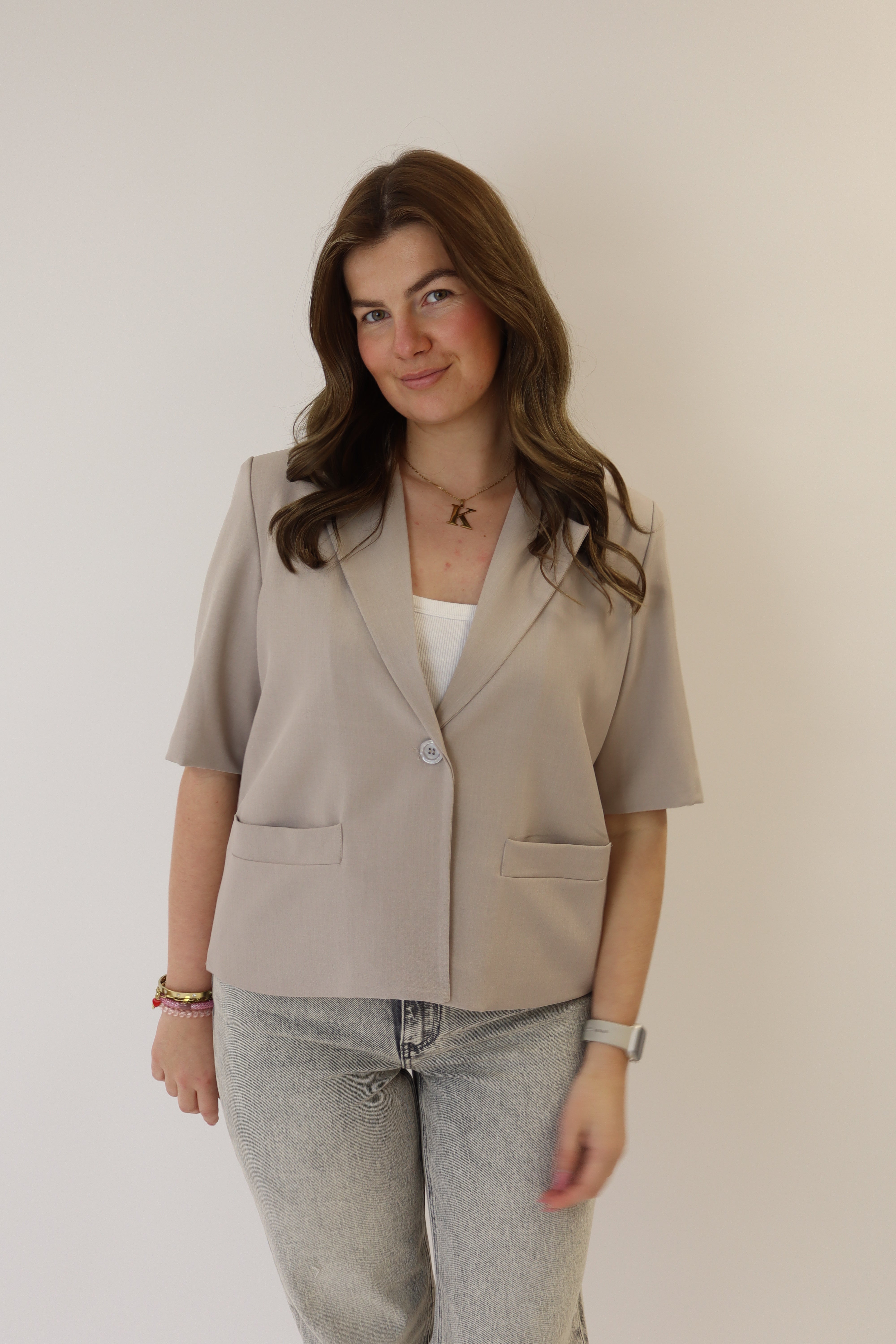 Niene Split Blazer Taupe