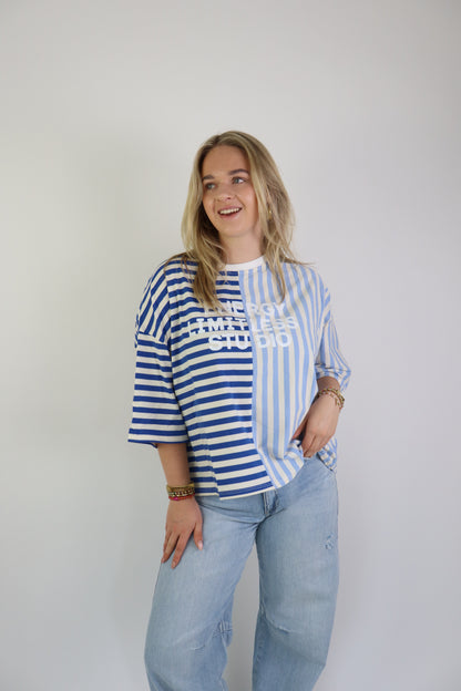 Studio Striped Tee Blue