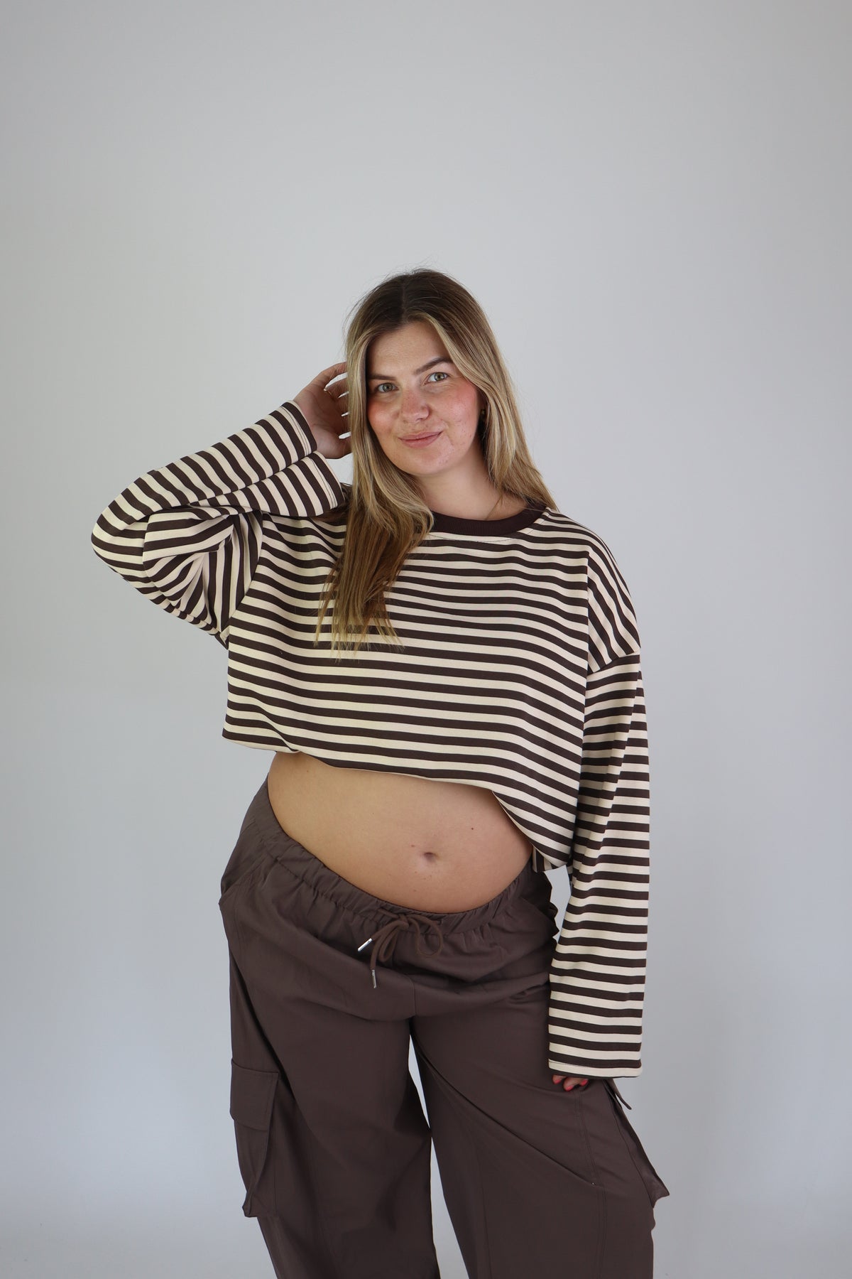 Ambika Striped Sweater Brown/Beige