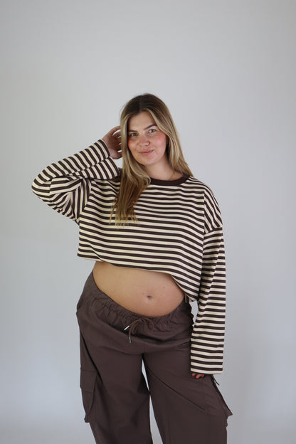 Ambika Striped Sweater Brown/Beige