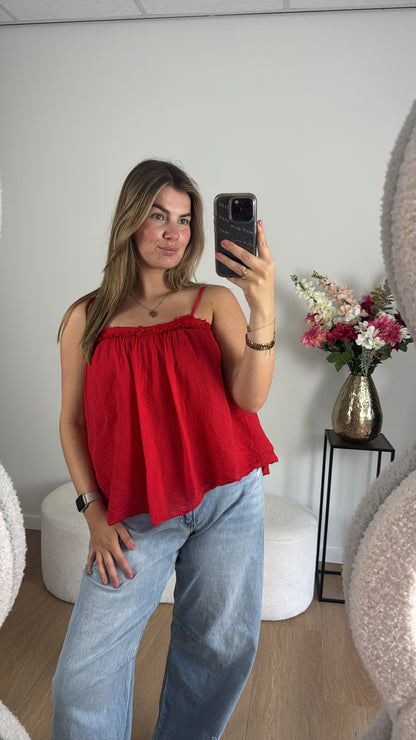 Flowy Top Red