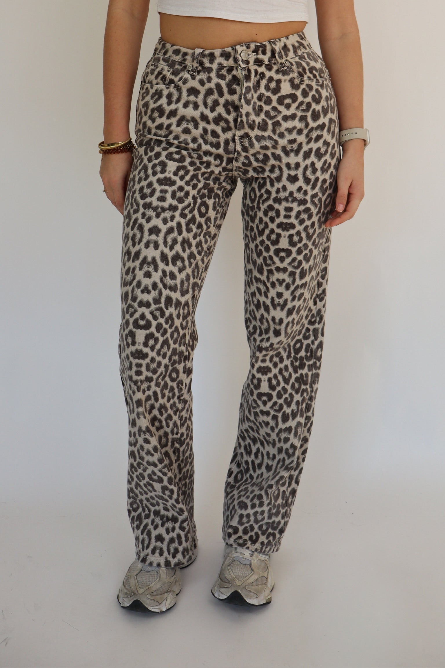 Leopard Straight Leg Jeans RD9195