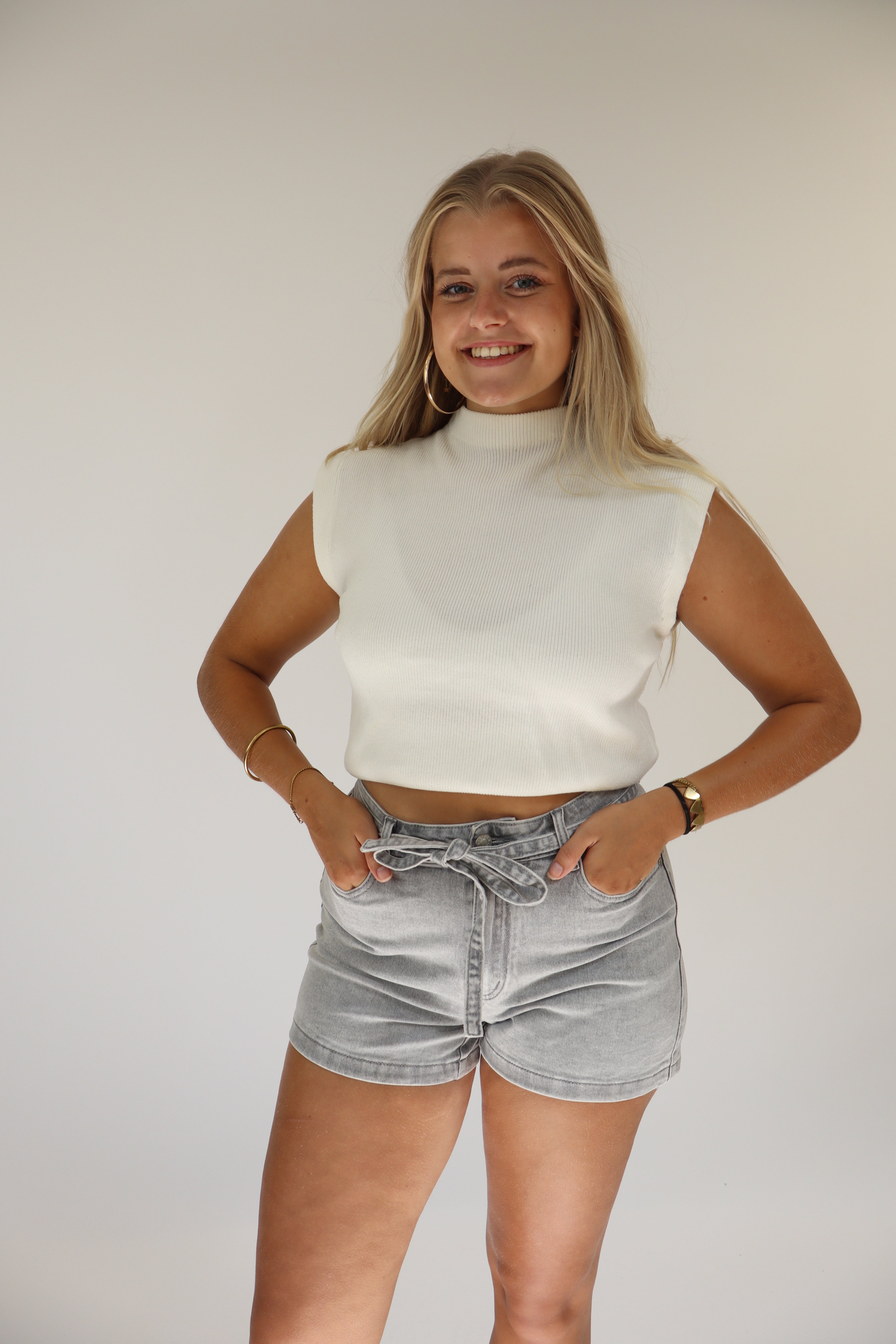 Renee Denim Short Grey | RD9051-2