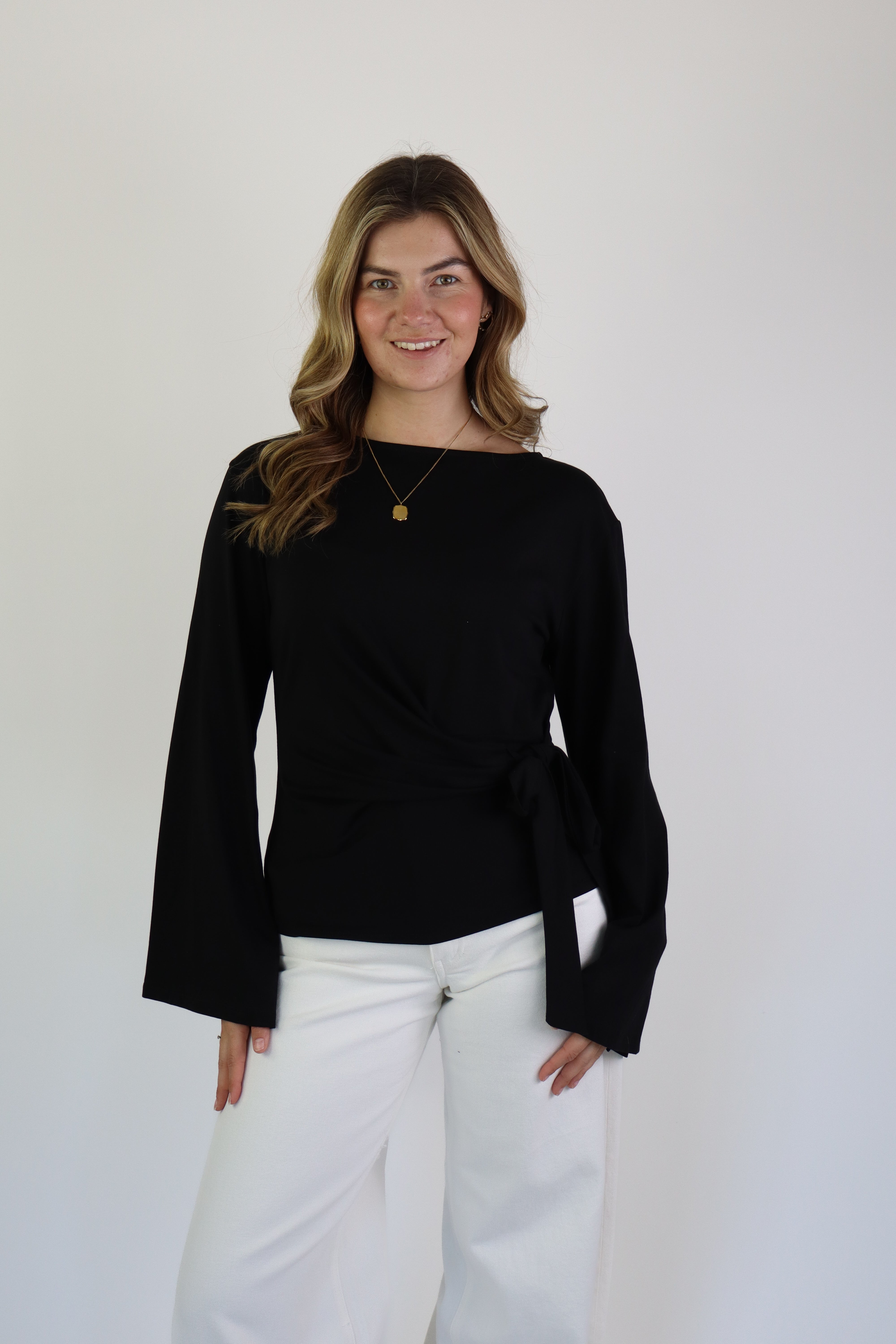 Yoëlle Long Sleeve Top Black