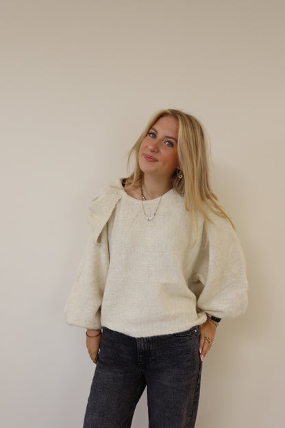 Keet Bow Sweater Off-White