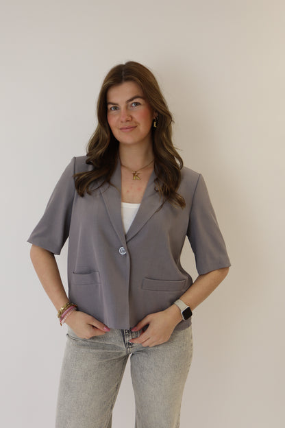 Niene Split Blazer Grey