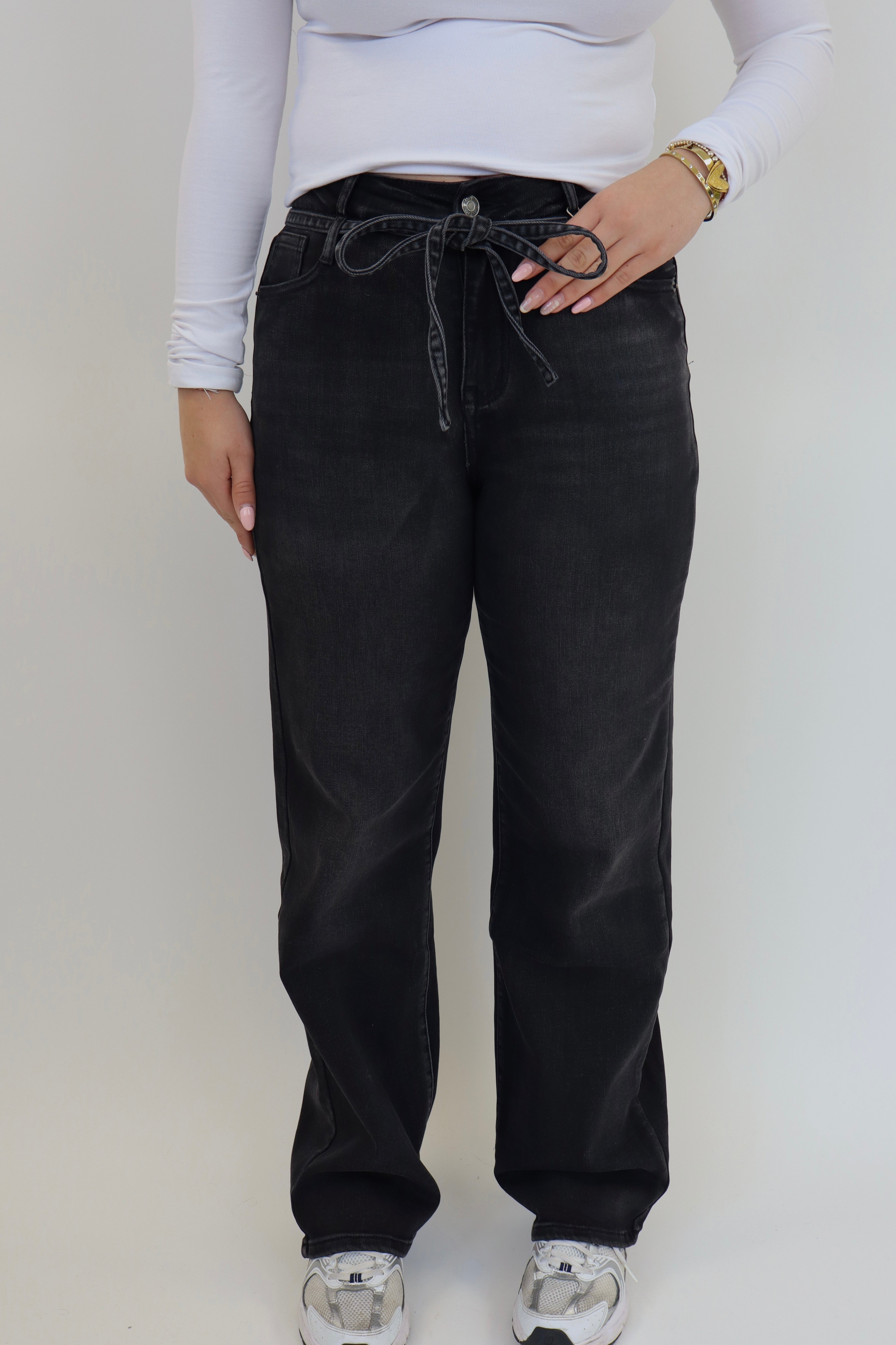 Laulia Straight Leg Jeans - Black Y3331-3