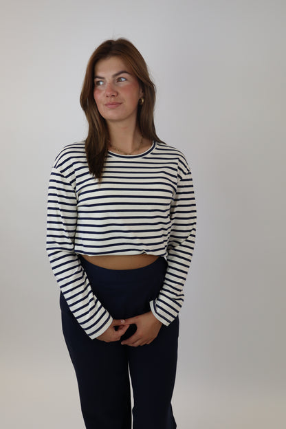 Isis Long Sleeve Top | Navy