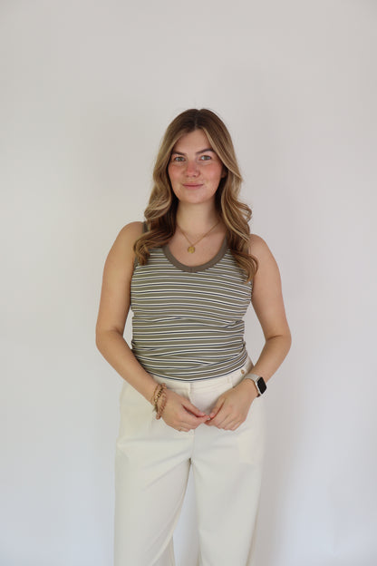 Striped Top Green